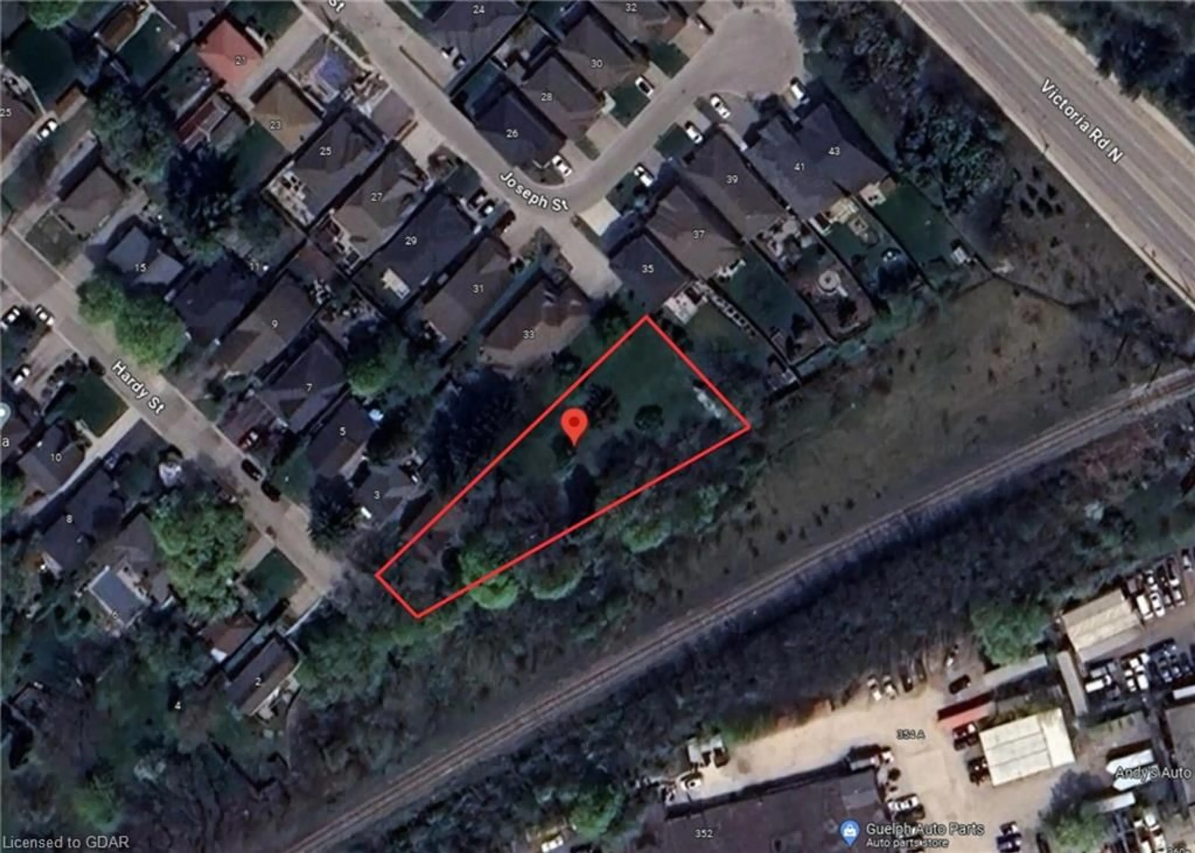 Picture of a map for 1 Hardy St, Guelph Ontario N1E 5G4