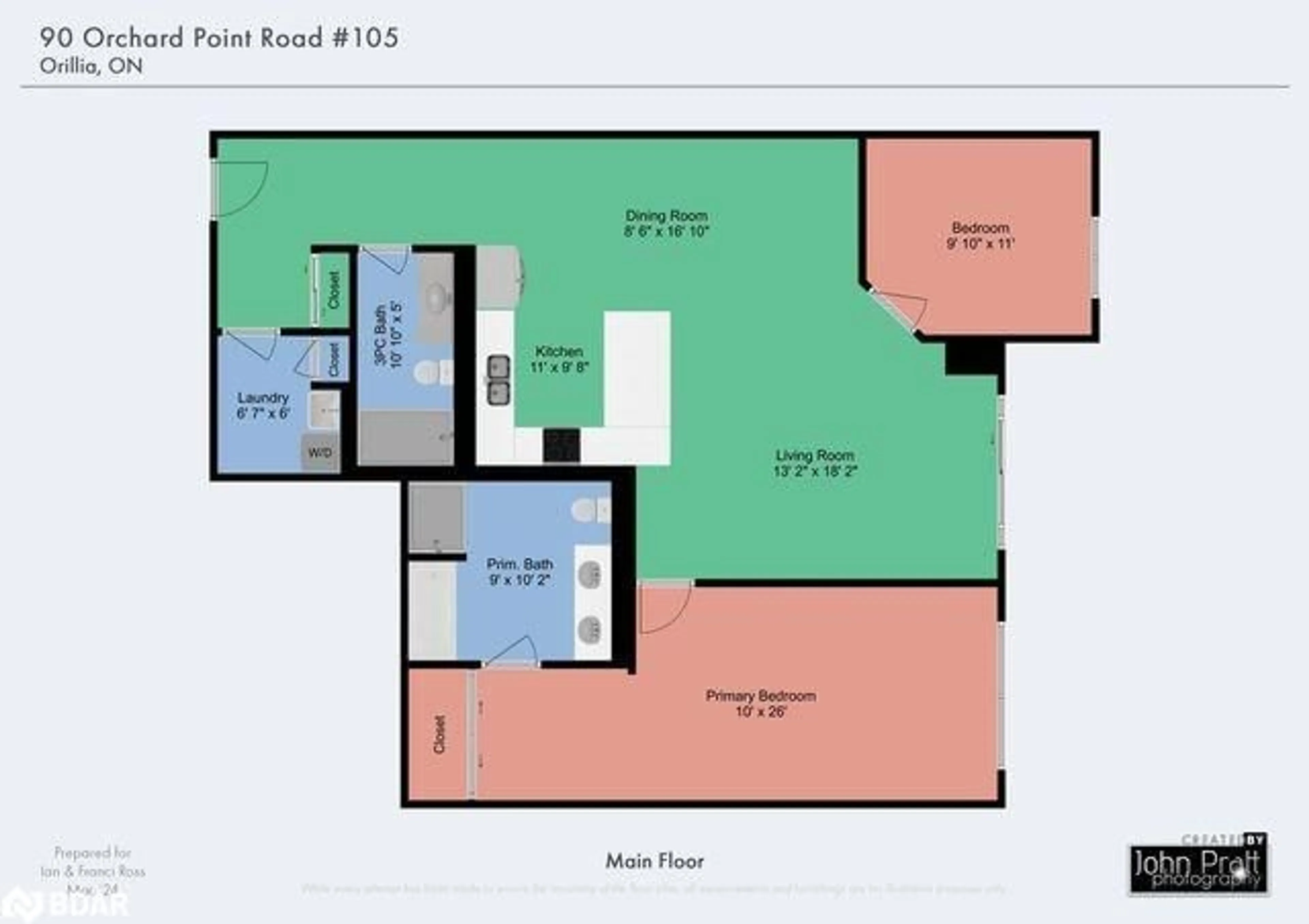 Floor plan for 90 Orchard Point Rd #105, Orillia Ontario L3V 8K4