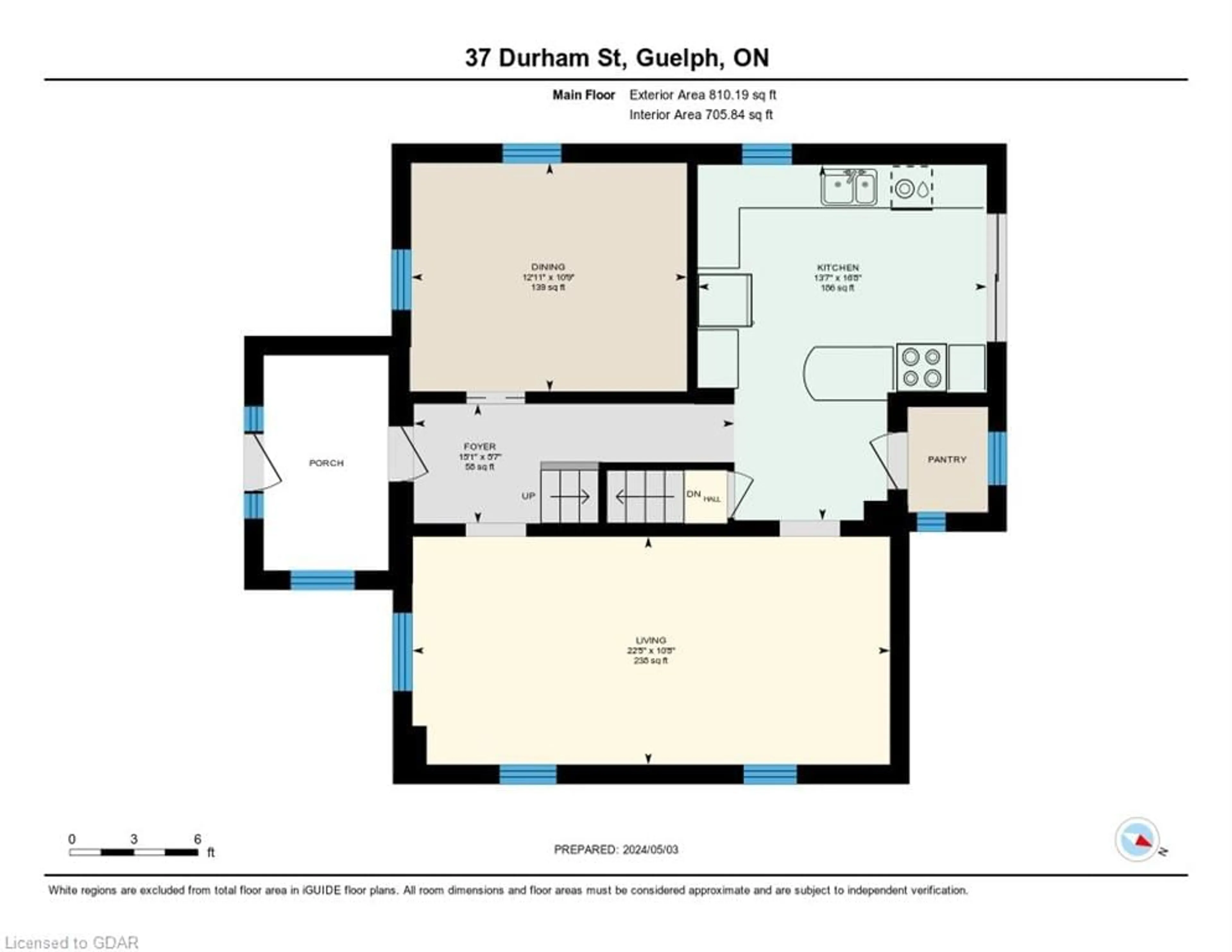 Floor plan for 37 Durham St, Guelph Ontario N1H 2Y1