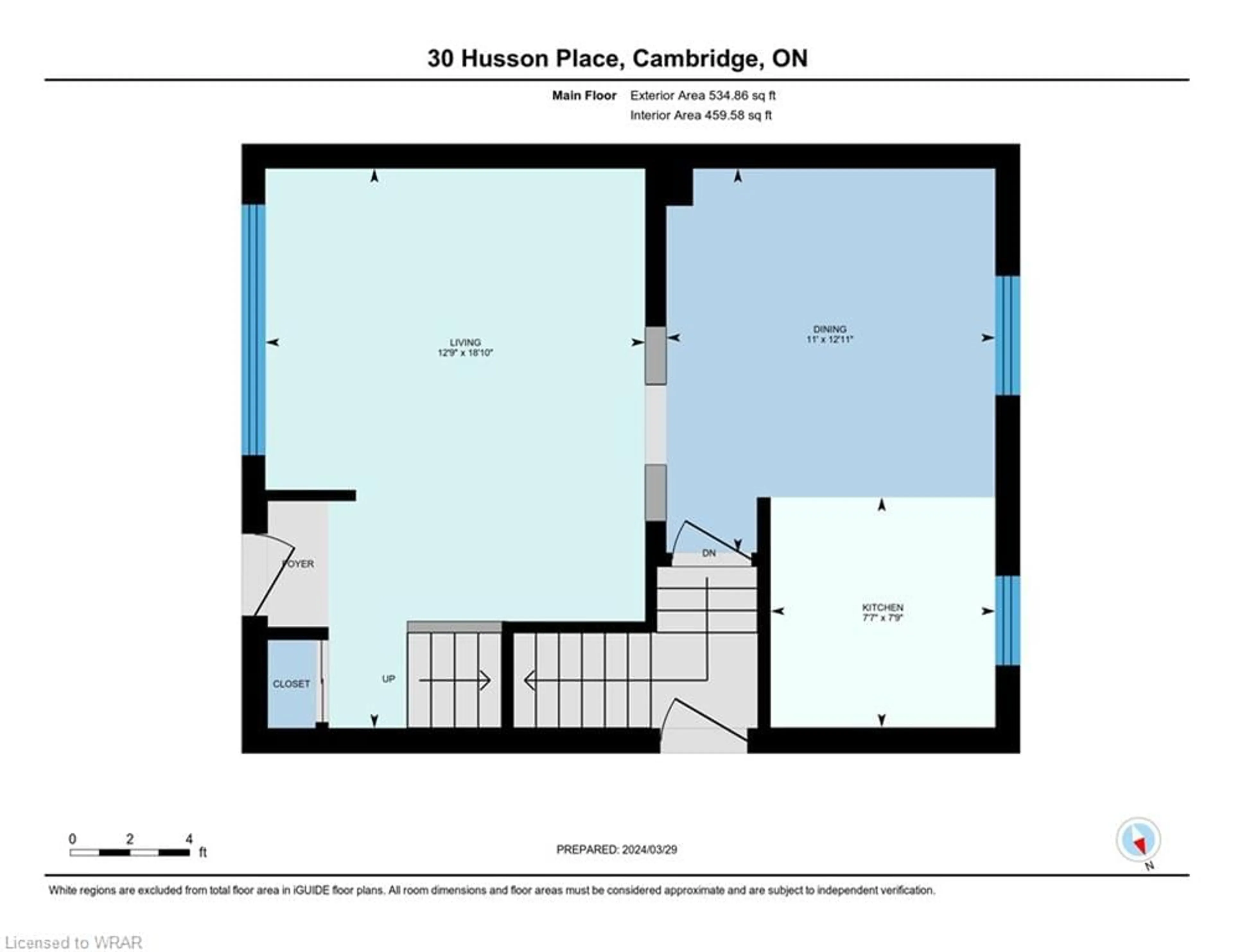 Floor plan for 30 Husson Pl, Cambridge Ontario N1R 6G4
