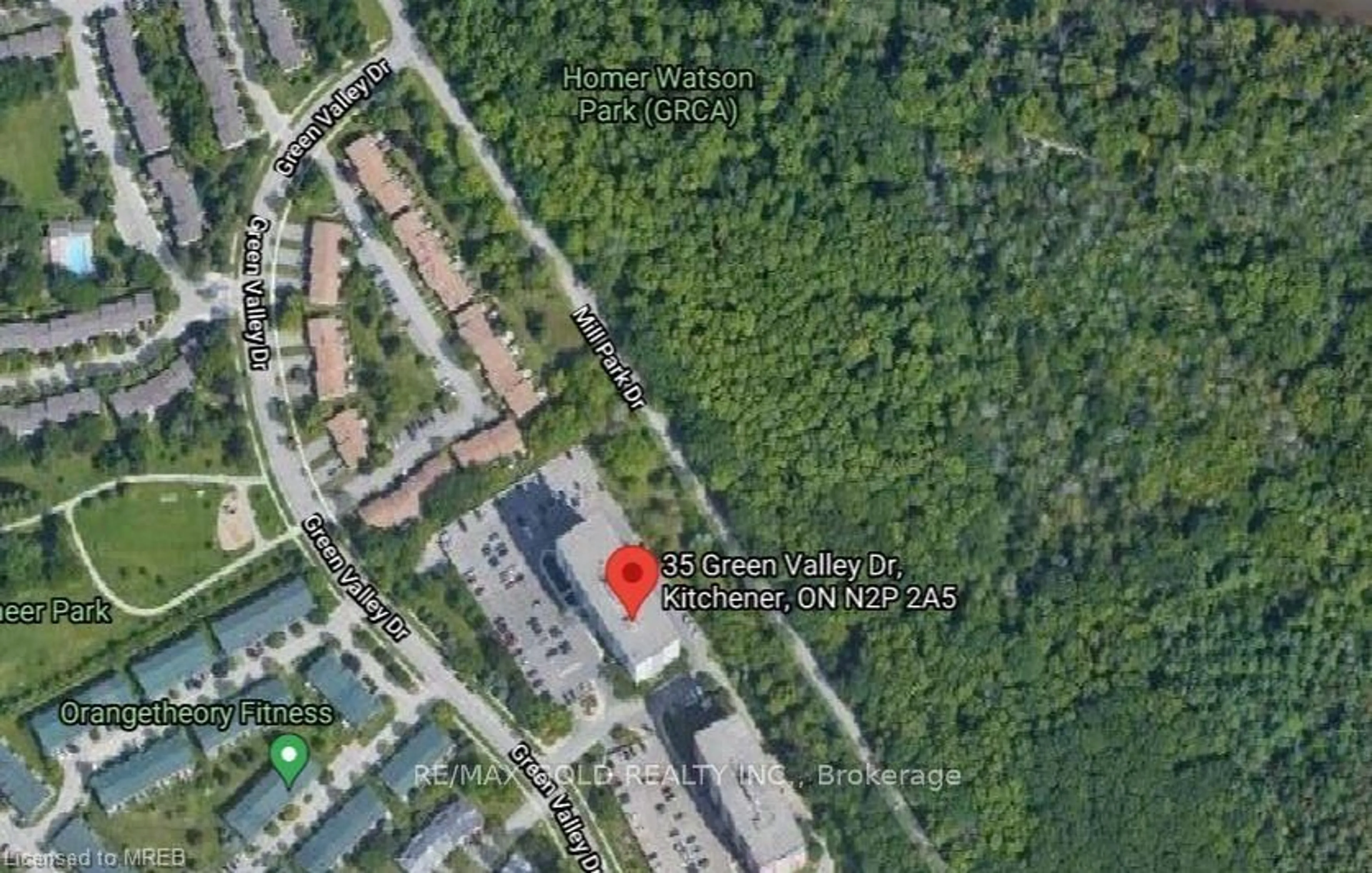Picture of a map for 35 Green Valley Dr #206, Kitchener Ontario N2P 2A5