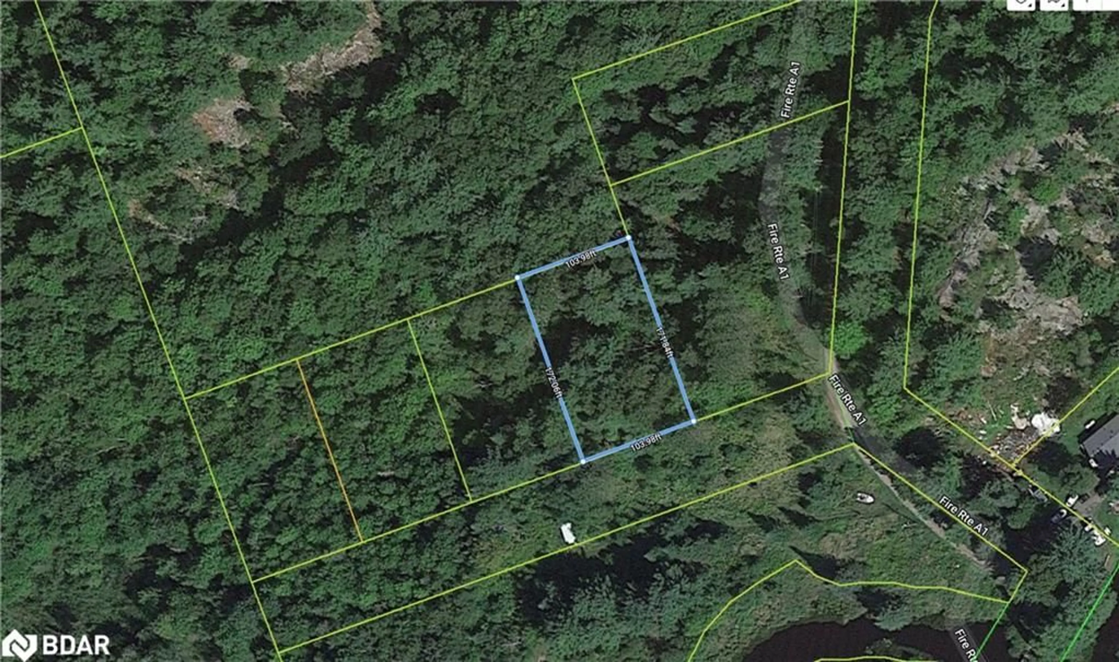 Picture of a map for LOT 20 Unopened Rd All Rd, Gravenhurst Ontario P1P 1R3