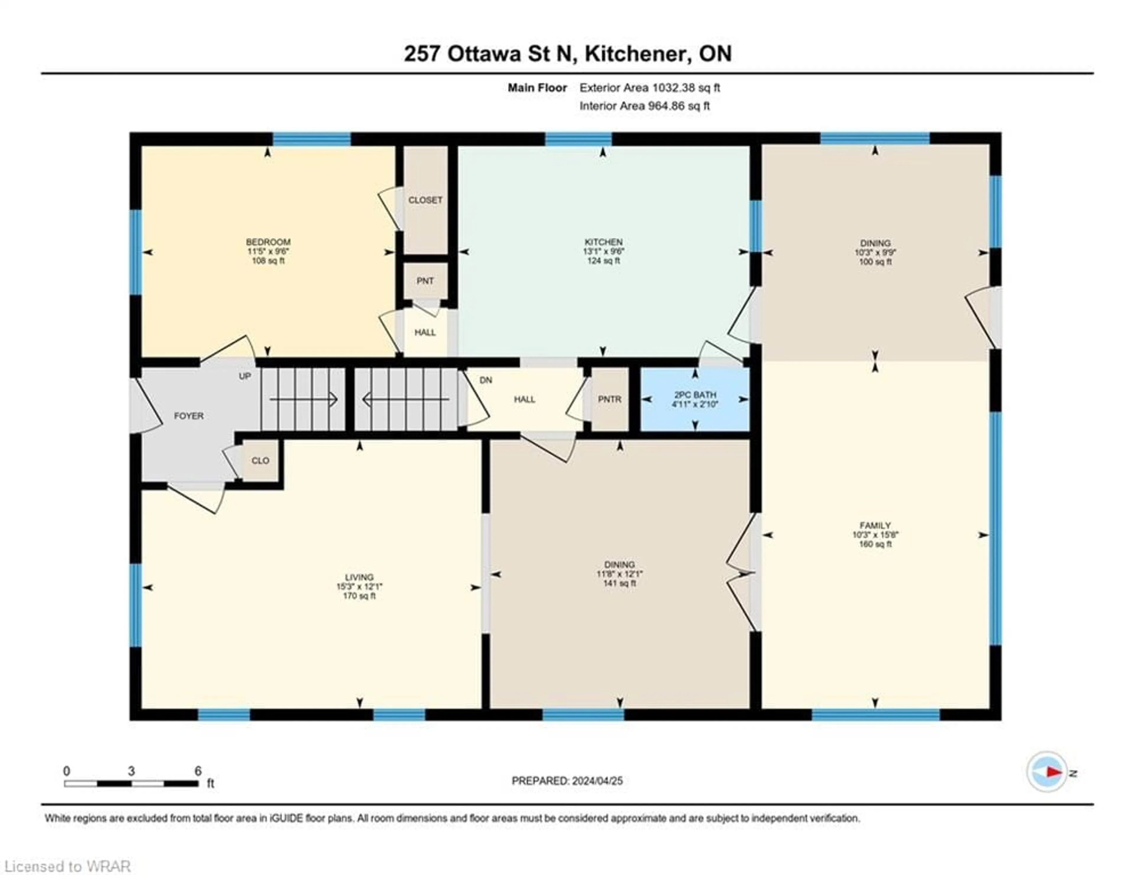 Floor plan for 257 Ottawa St, Kitchener Ontario N2H 3K9