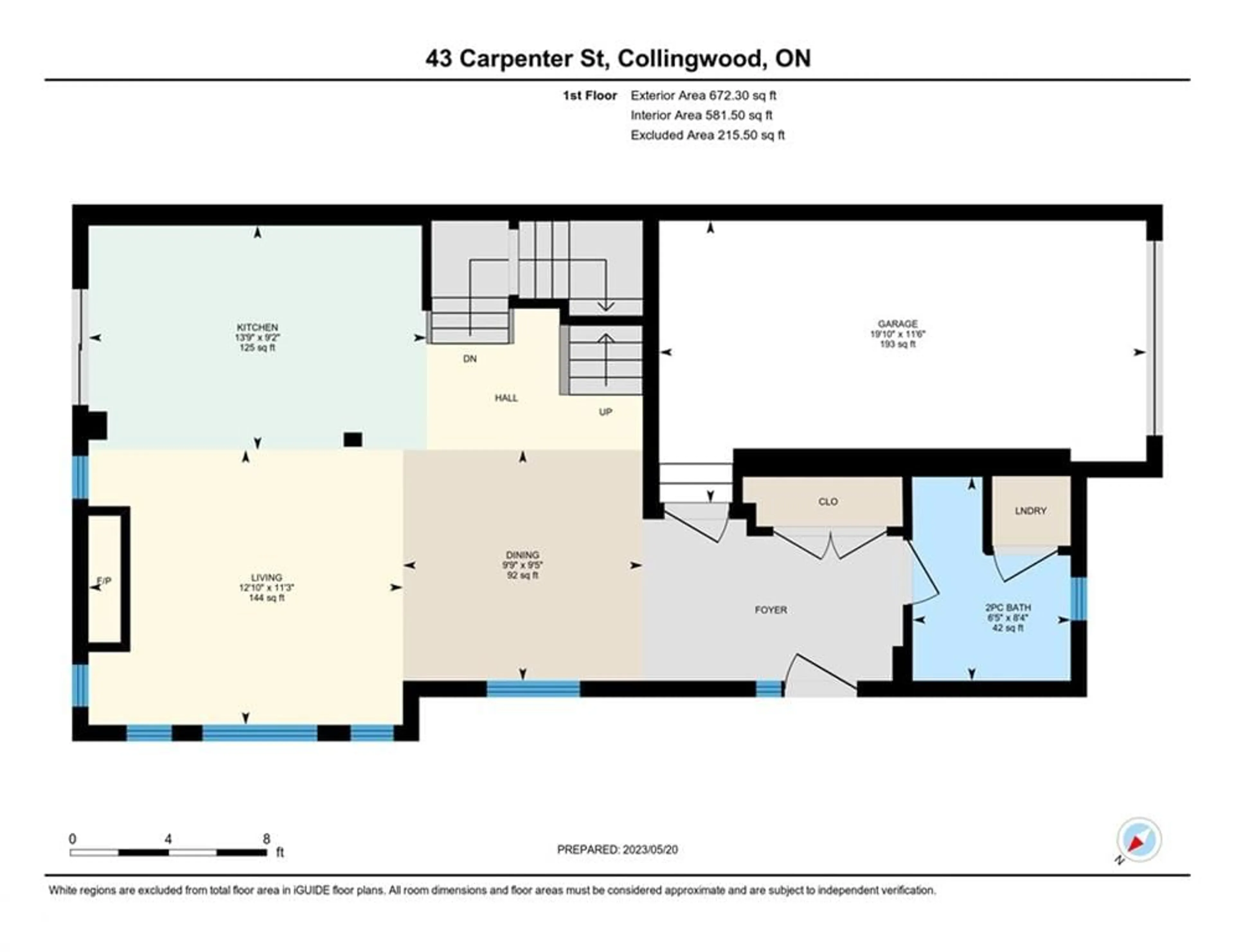 Floor plan for 43 Carpenter St, Collingwood Ontario L9Y 0Z5