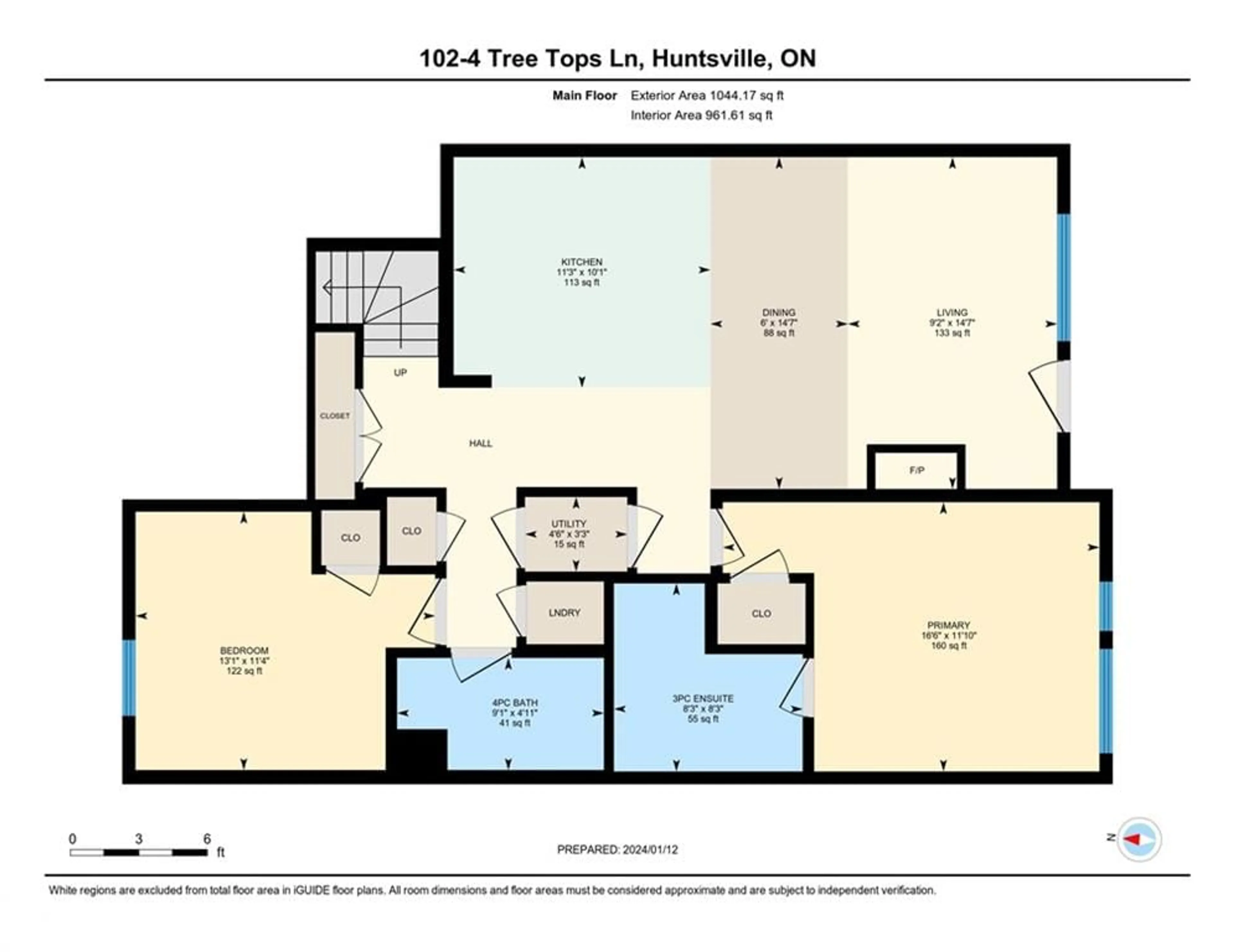 Floor plan for 4 Tree Tops Lane #102, Huntsville Ontario P1H 0B8