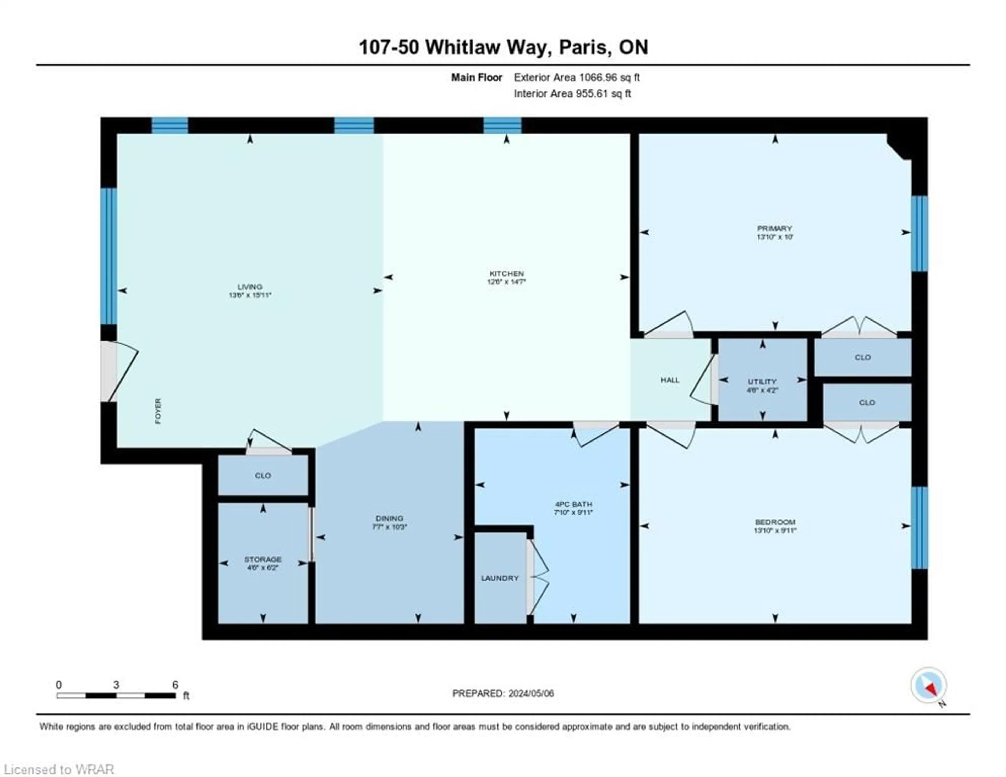 Floor plan for 50 Whitlaw Way #107, Paris Ontario N3L 4C3