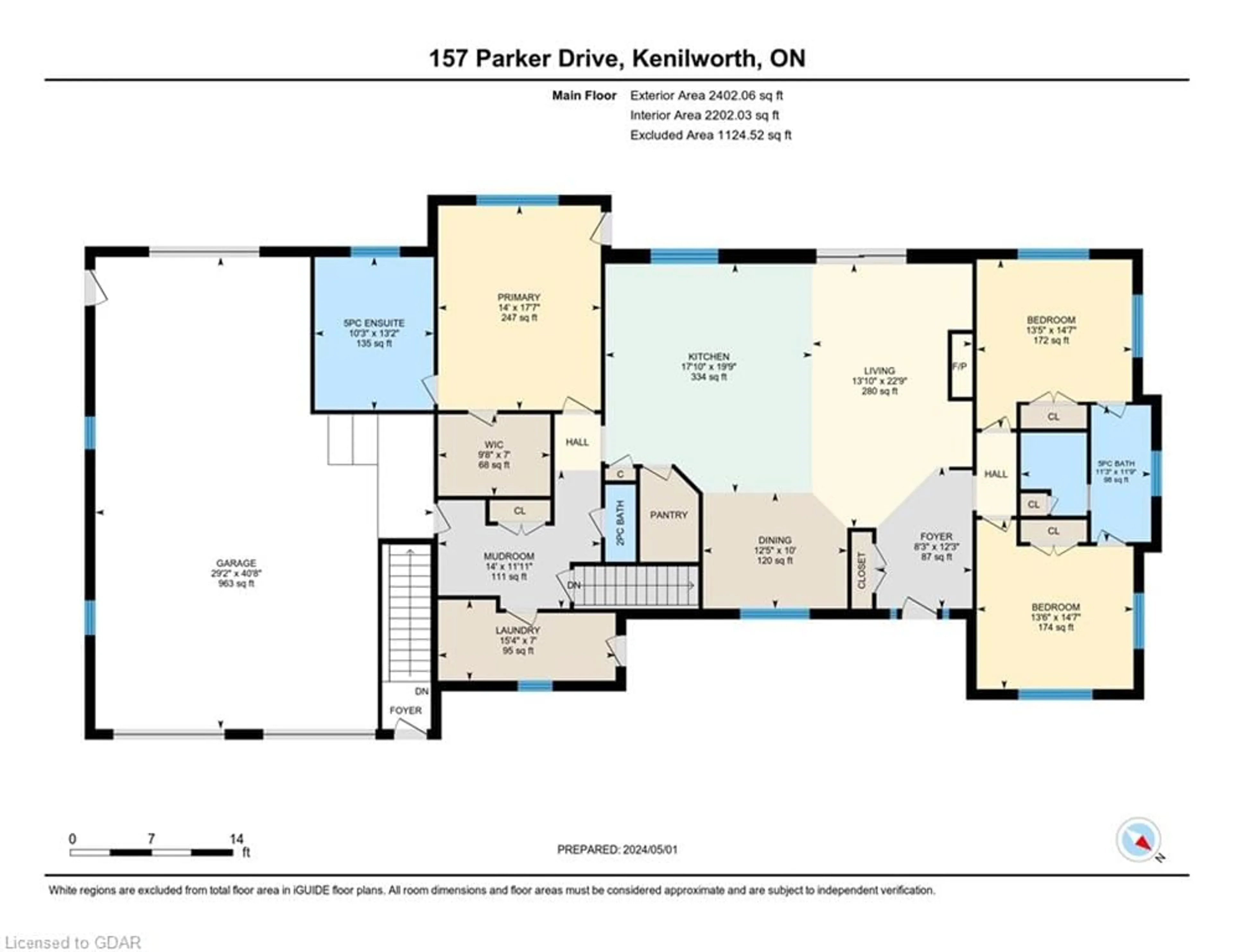 Floor plan for 157 Parker Drive, Kenilworth Ontario N0G 2E0