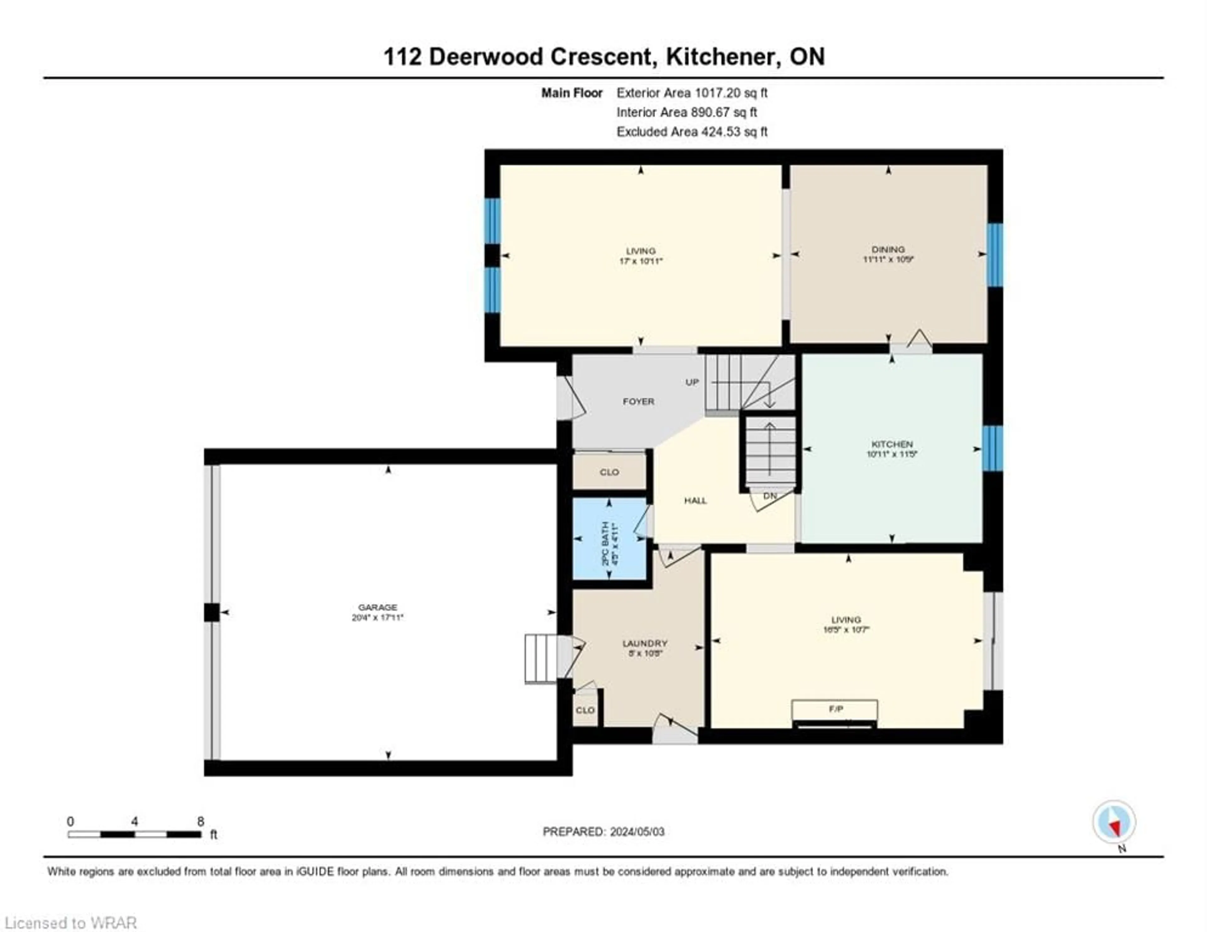 Floor plan for 112 Deerwood Cres, Kitchener Ontario N2N 1R3