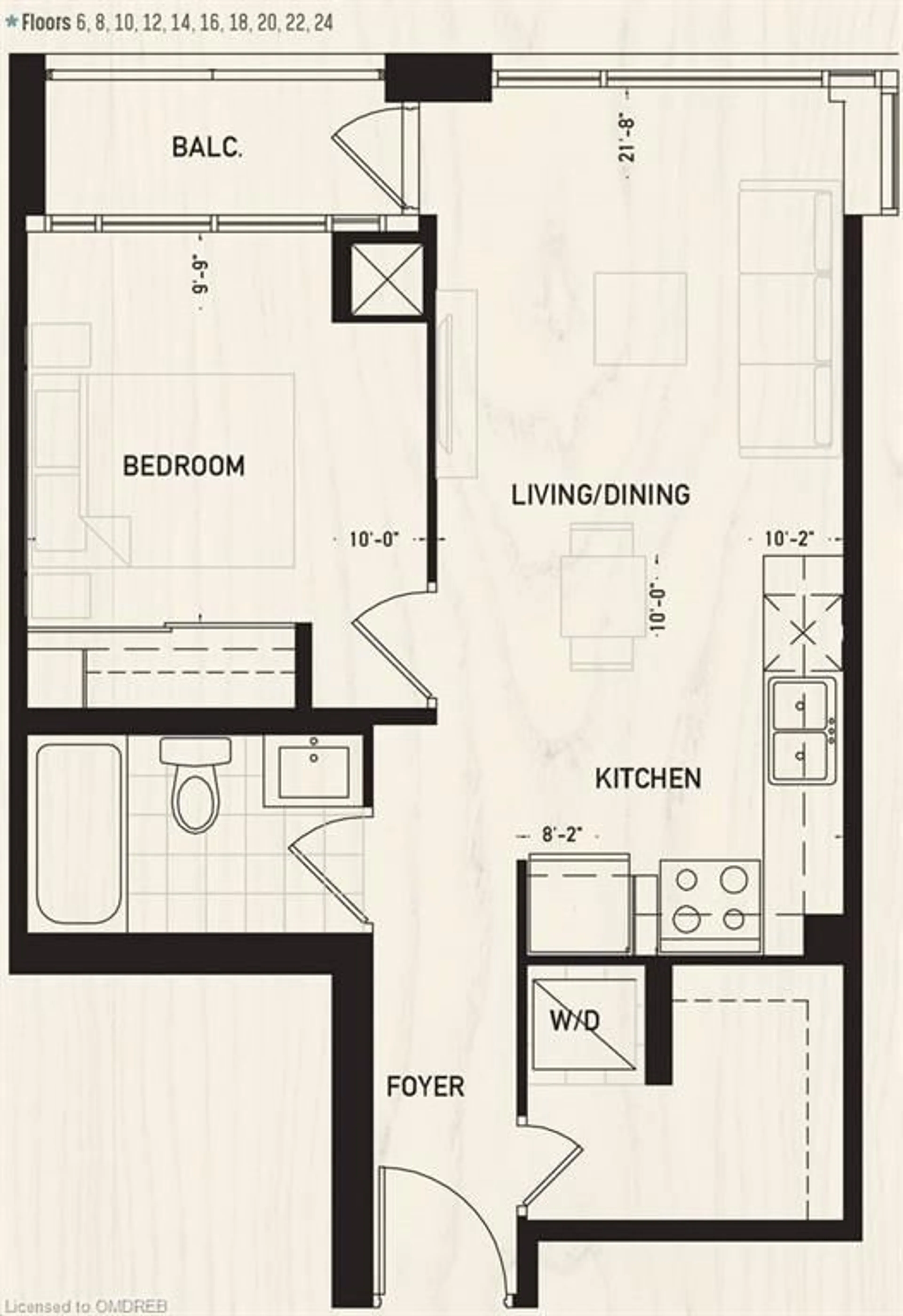 Floor plan for 297 Oak Walk Dr #2201, Oakville Ontario L6H 3R6