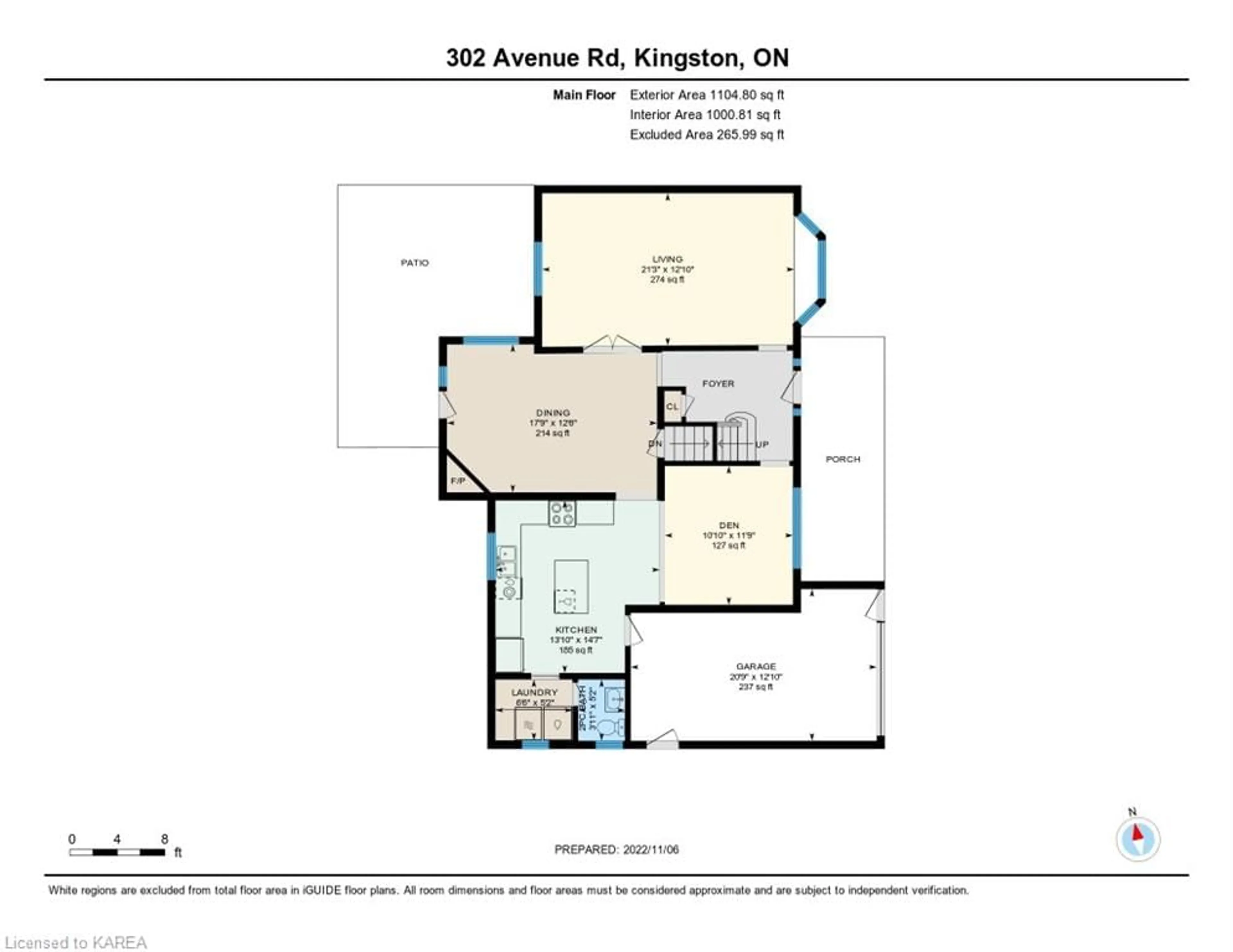 Floor plan for 302 Avenue Rd, Kingston Ontario K7M 1C9