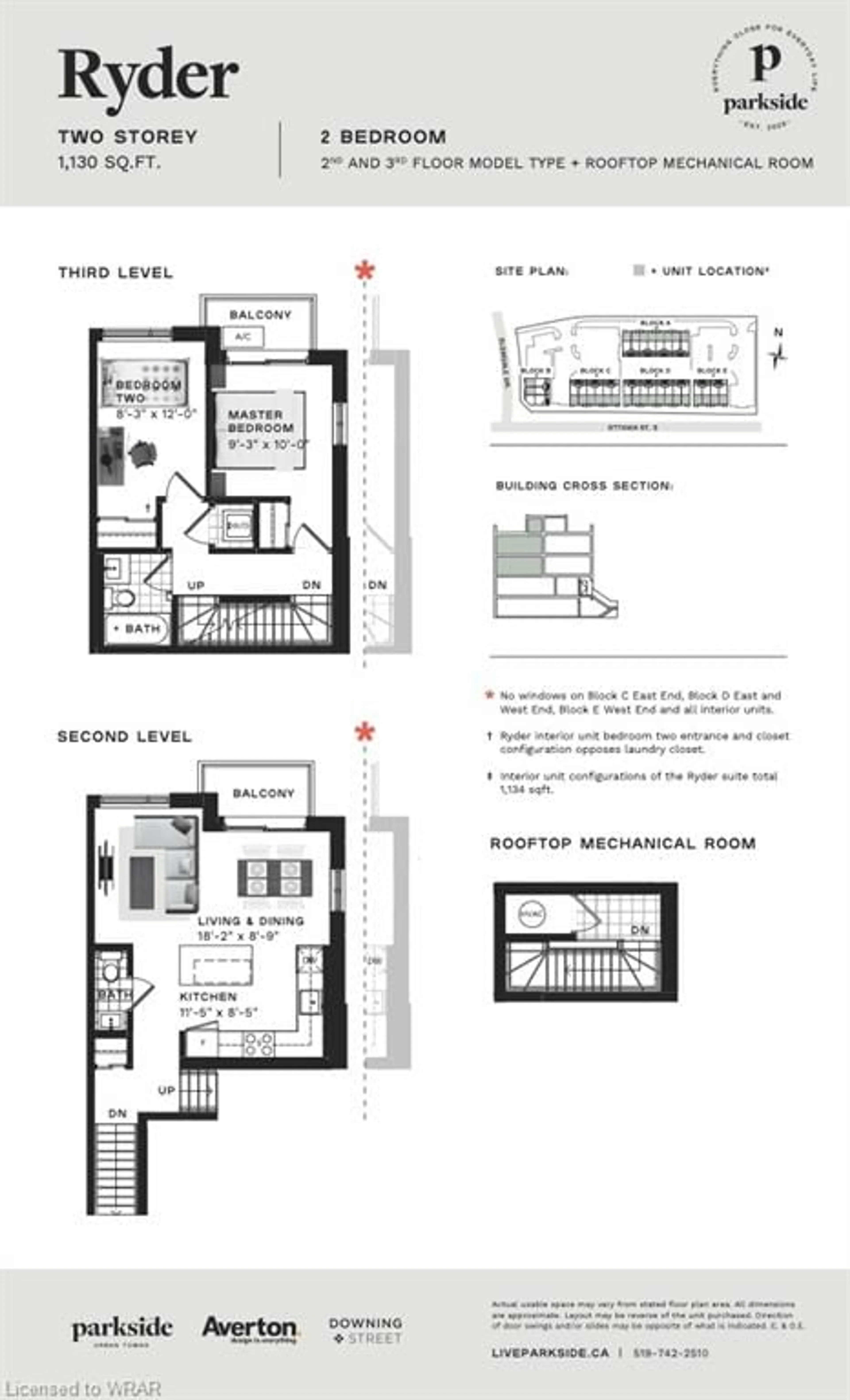 Floor plan for C20-10 Palace St #Builder Unit 322C, Kitchener Ontario N2E 0J3