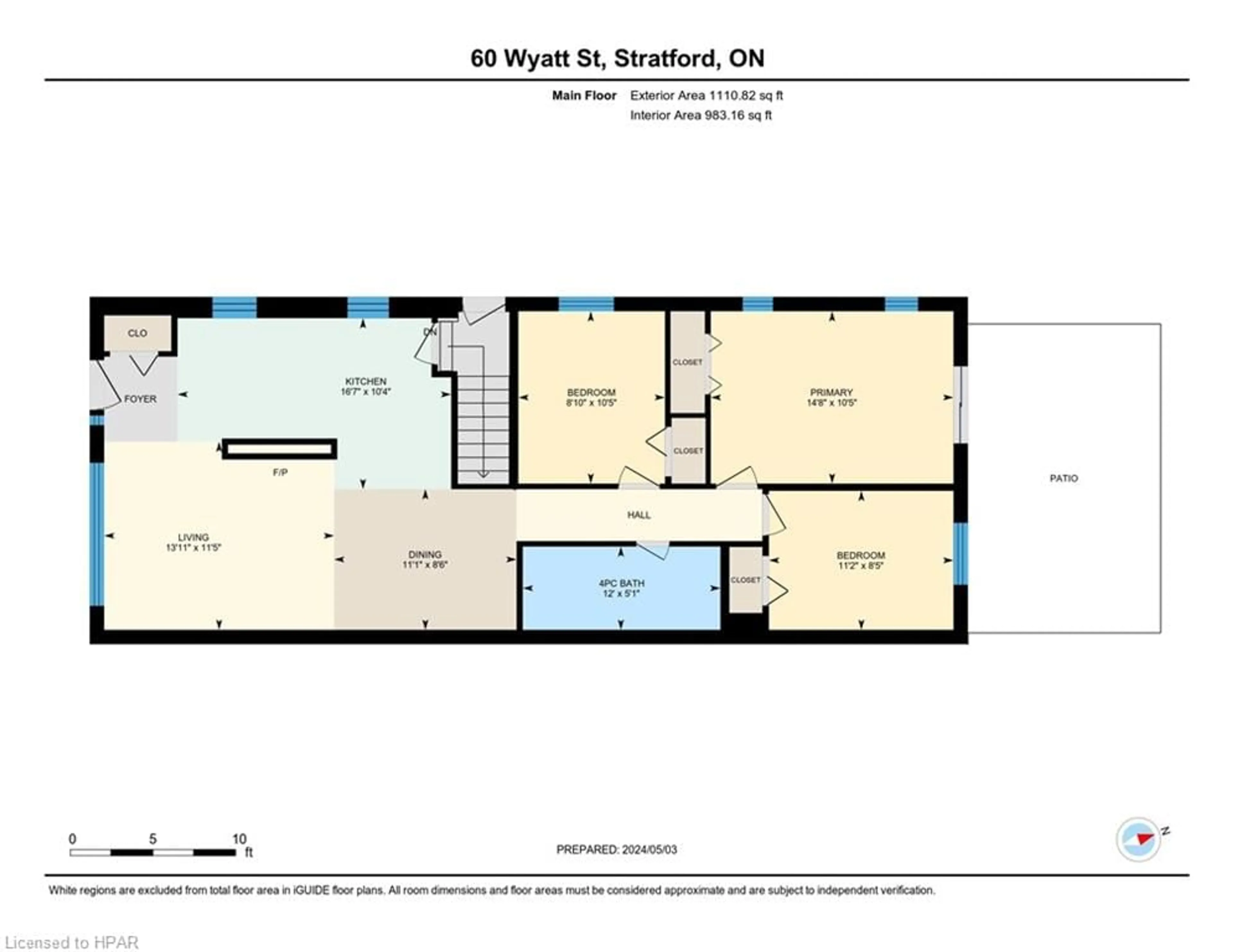 Floor plan for 60 Wyatt St, Stratford Ontario N5A 7C8