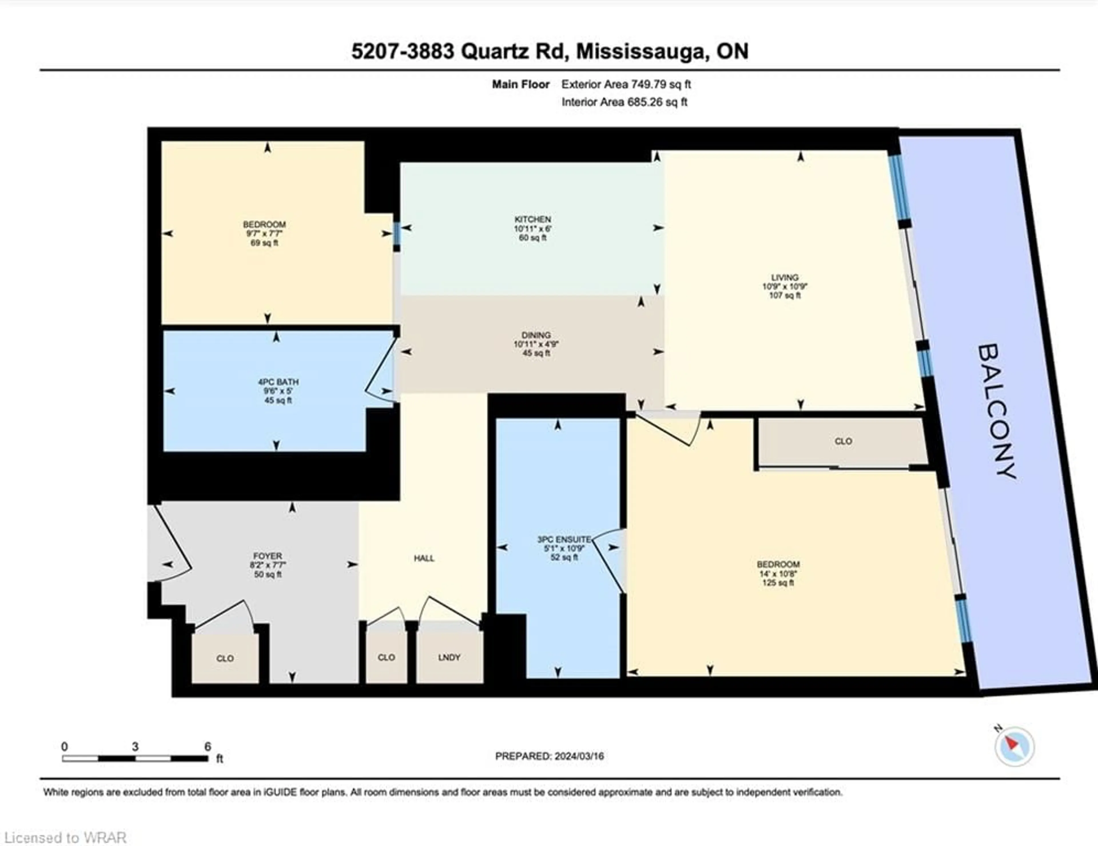 Floor plan for 3883 Quartz Rd #5207, Mississauga Ontario L5B 0M4