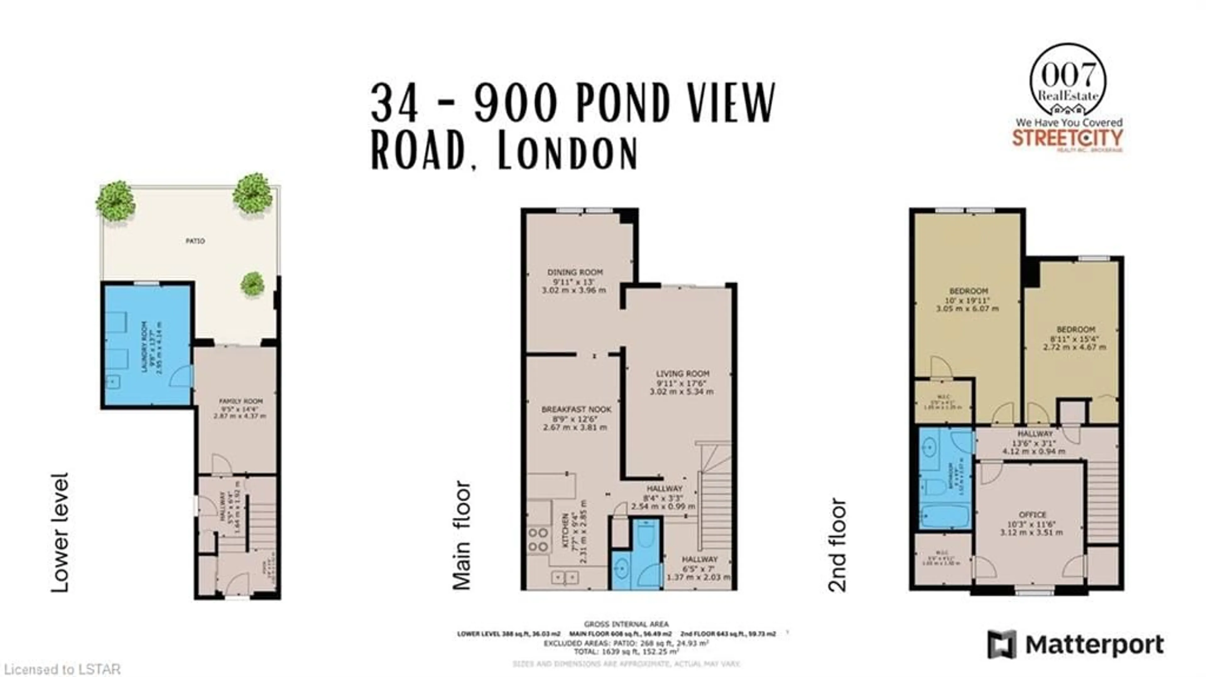 Floor plan for 900 Pond View Rd #34, London Ontario N5Z 4L7