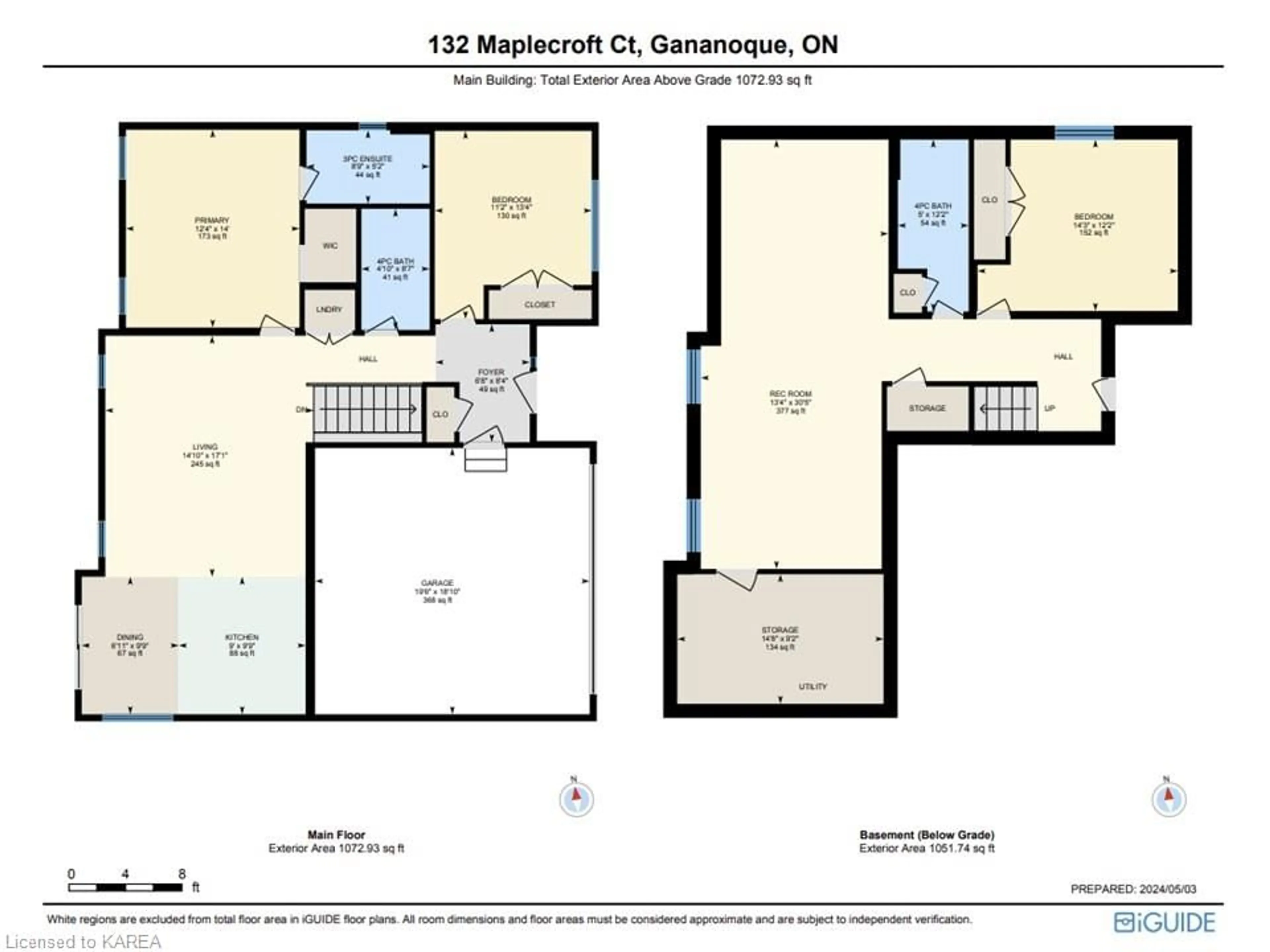 Floor plan for 132 Maplecroft Crt, Gananoque Ontario K7G 0A6
