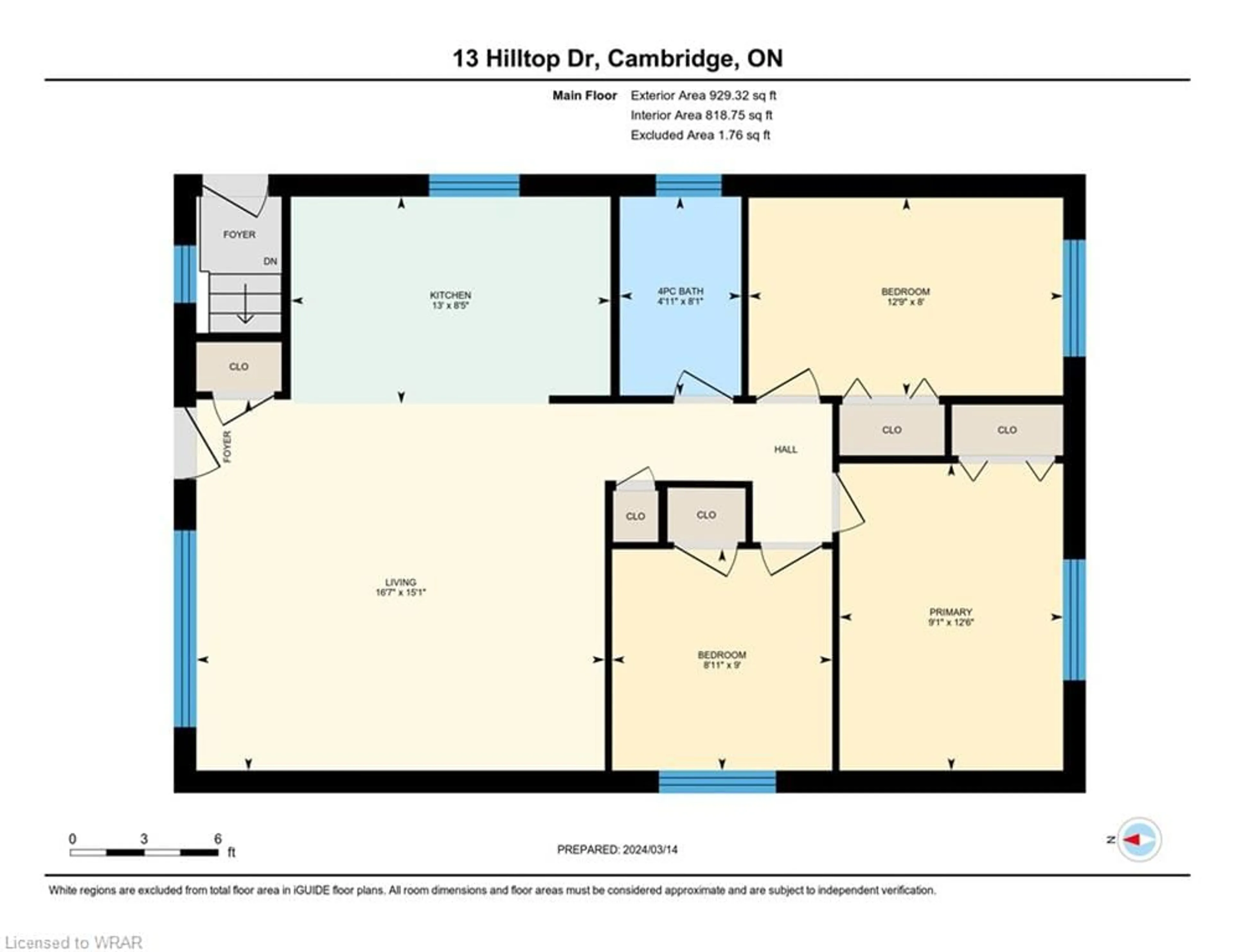 Floor plan for 13 Hilltop Dr, Cambridge Ontario N1R 1S8
