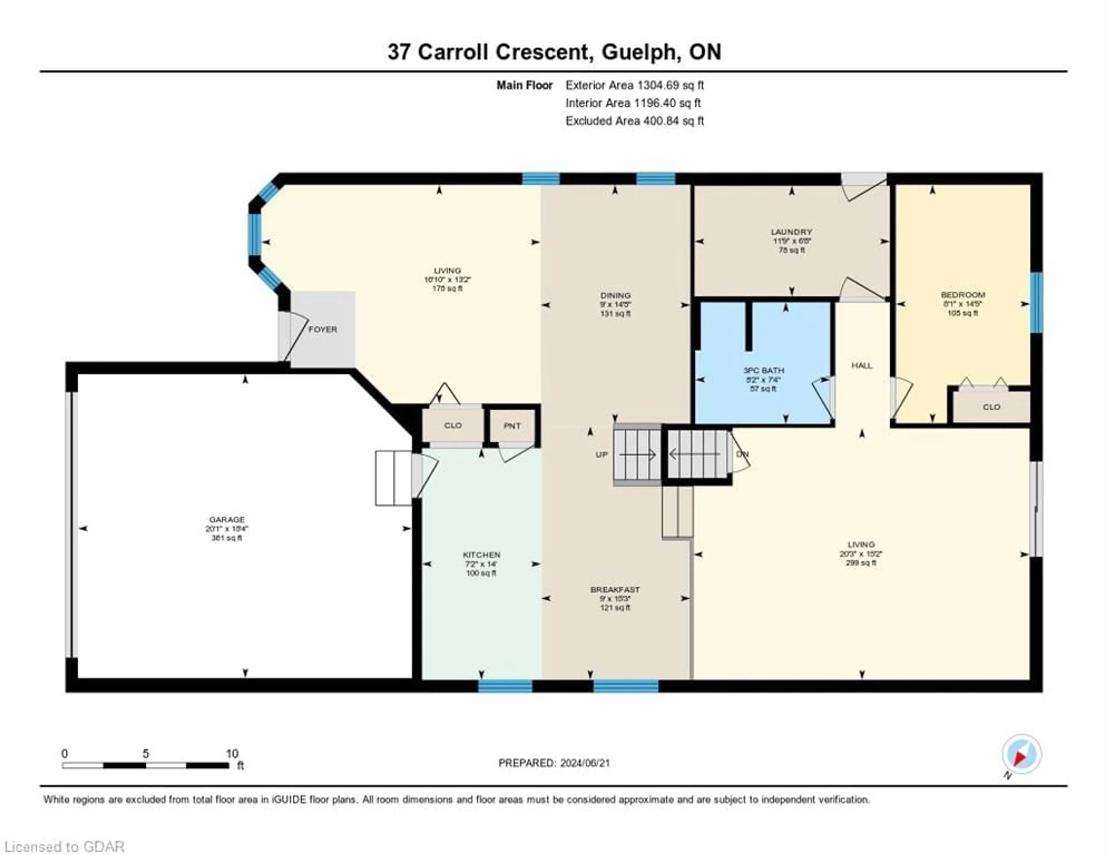 Floor plan for 37 Carroll Cres, Guelph Ontario N1G 5B5