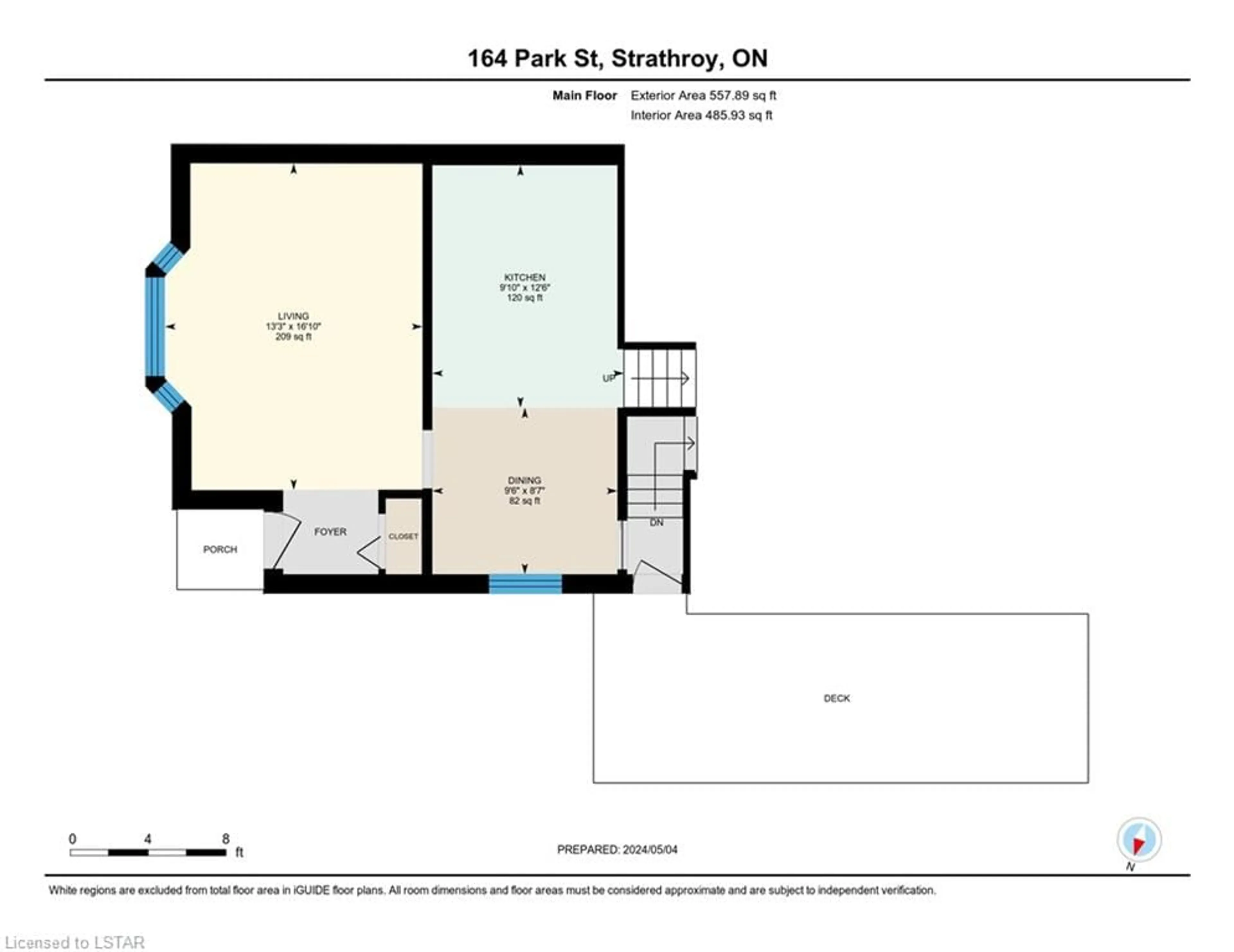 Floor plan for 164 Park St, Strathroy Ontario N7G 3V8