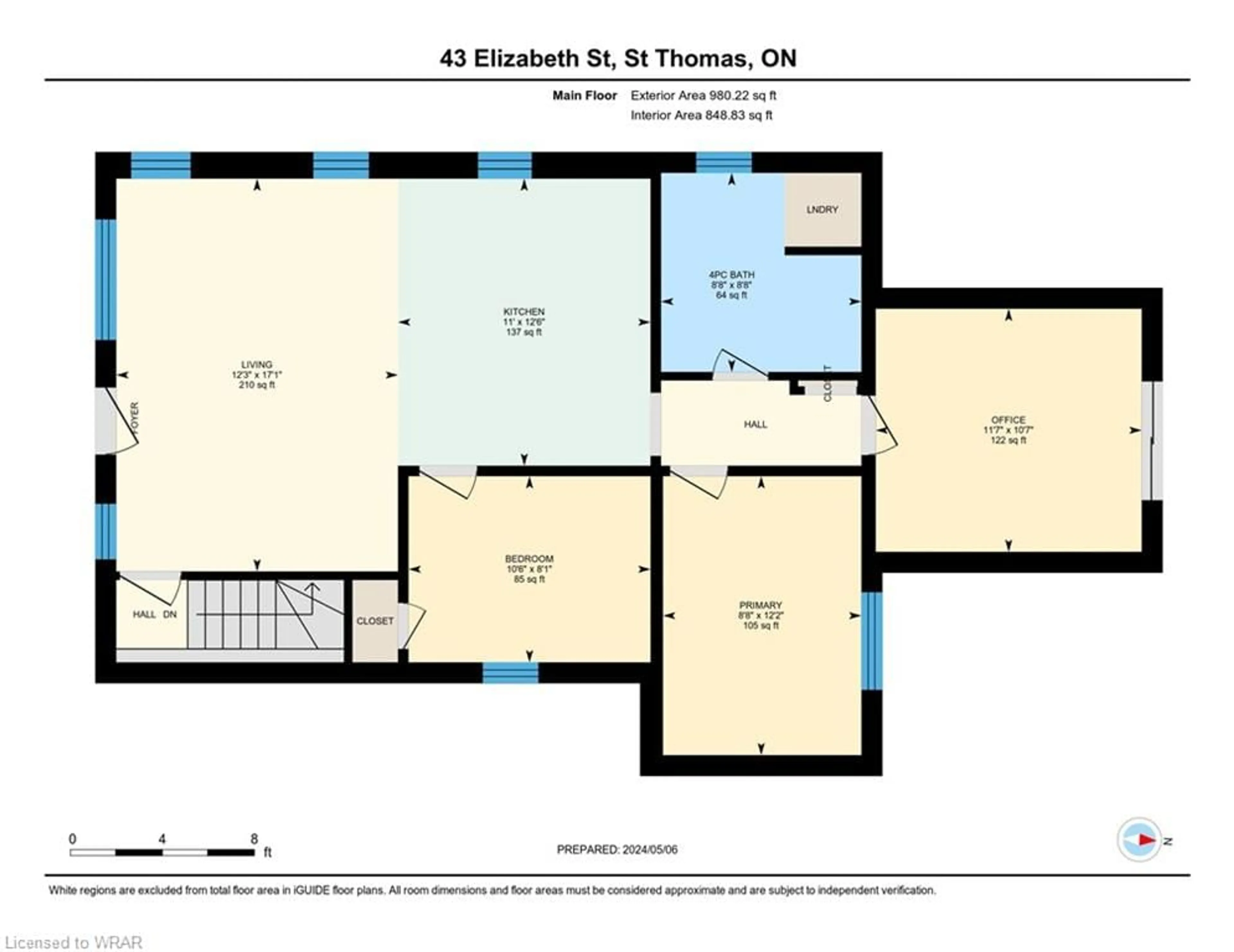 Floor plan for 43 Elizabeth St, St. Thomas Ontario N5R 2X2
