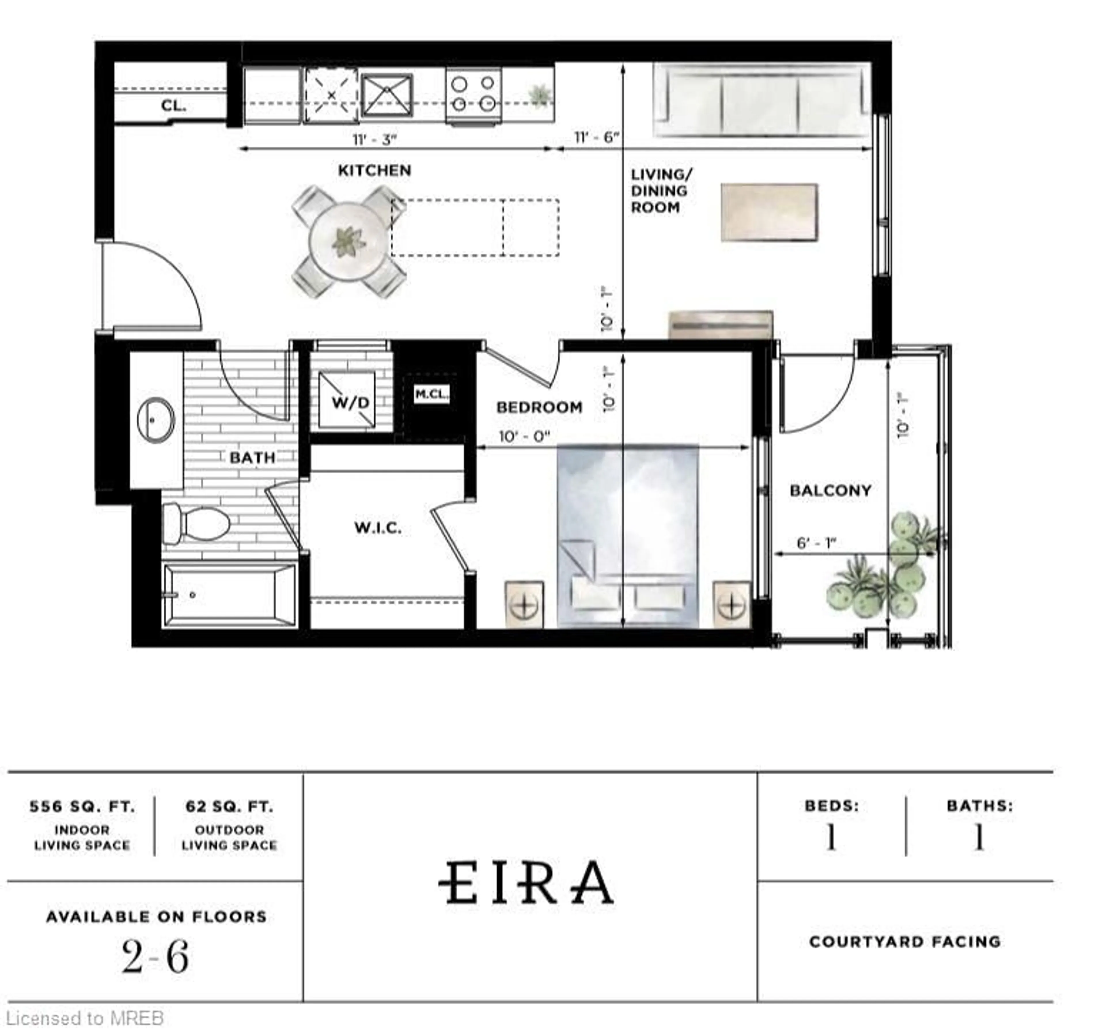 Floor plan for 243 Northfield Dr #506, Waterloo Ontario N2K 0H2
