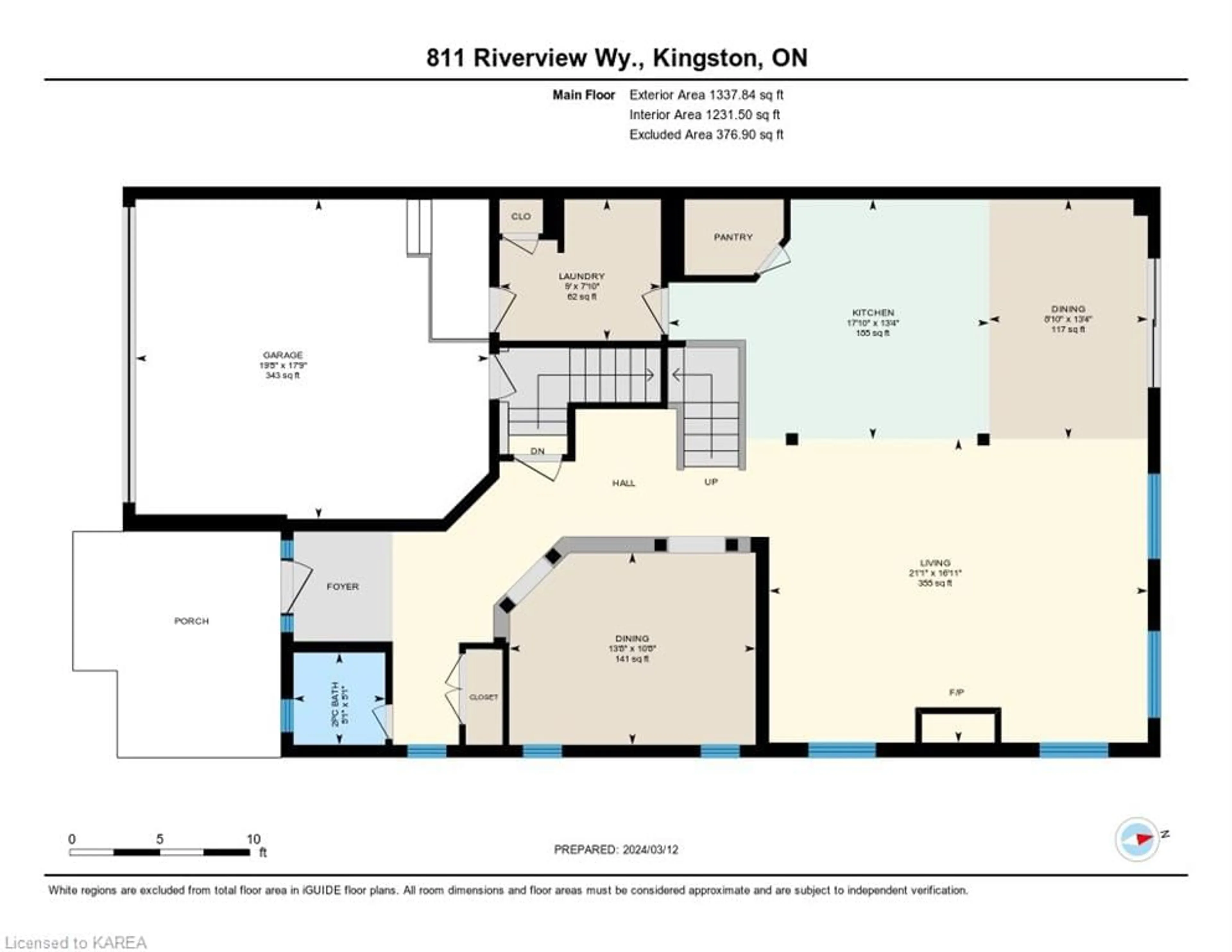 Floor plan for 811 Riverview Way, Kingston Ontario K7K 0J3