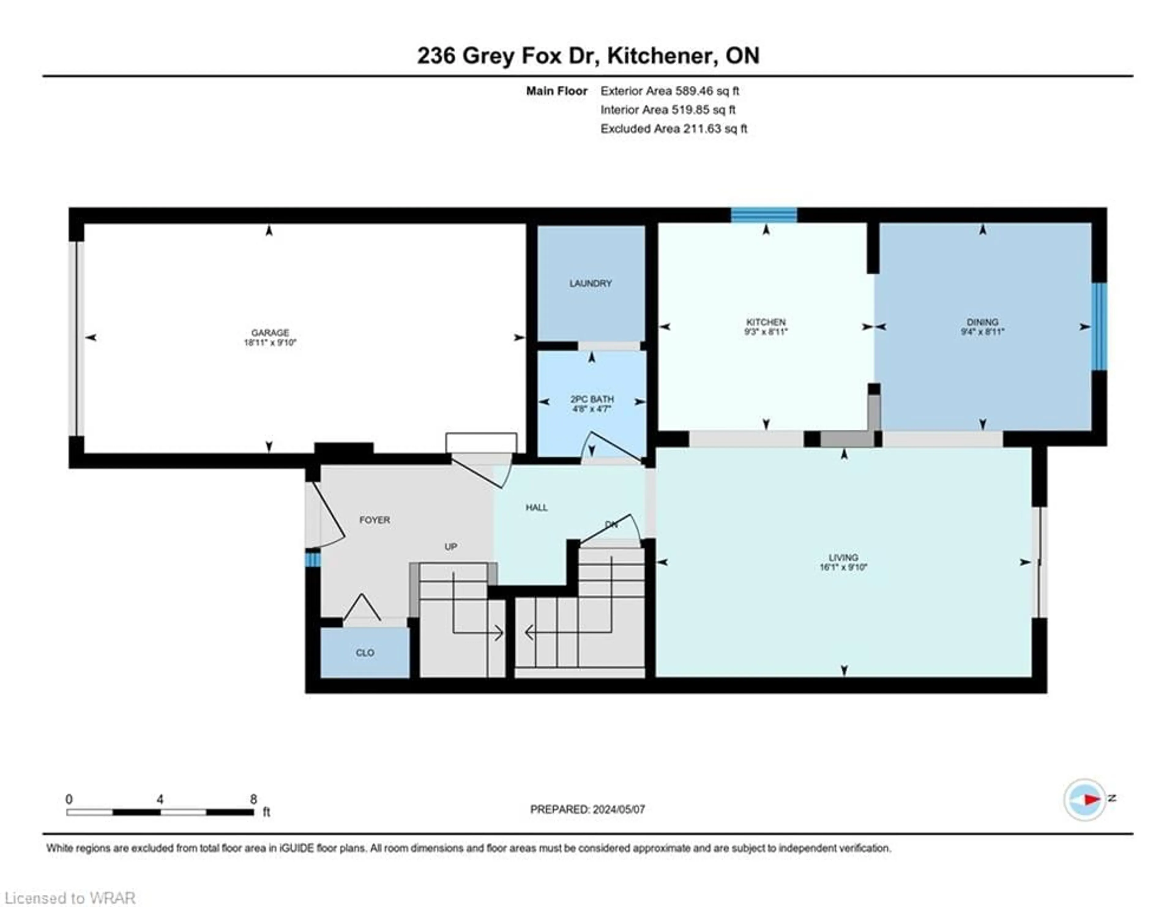 Floor plan for 236 Grey Fox Dr, Kitchener Ontario N2E 3N4