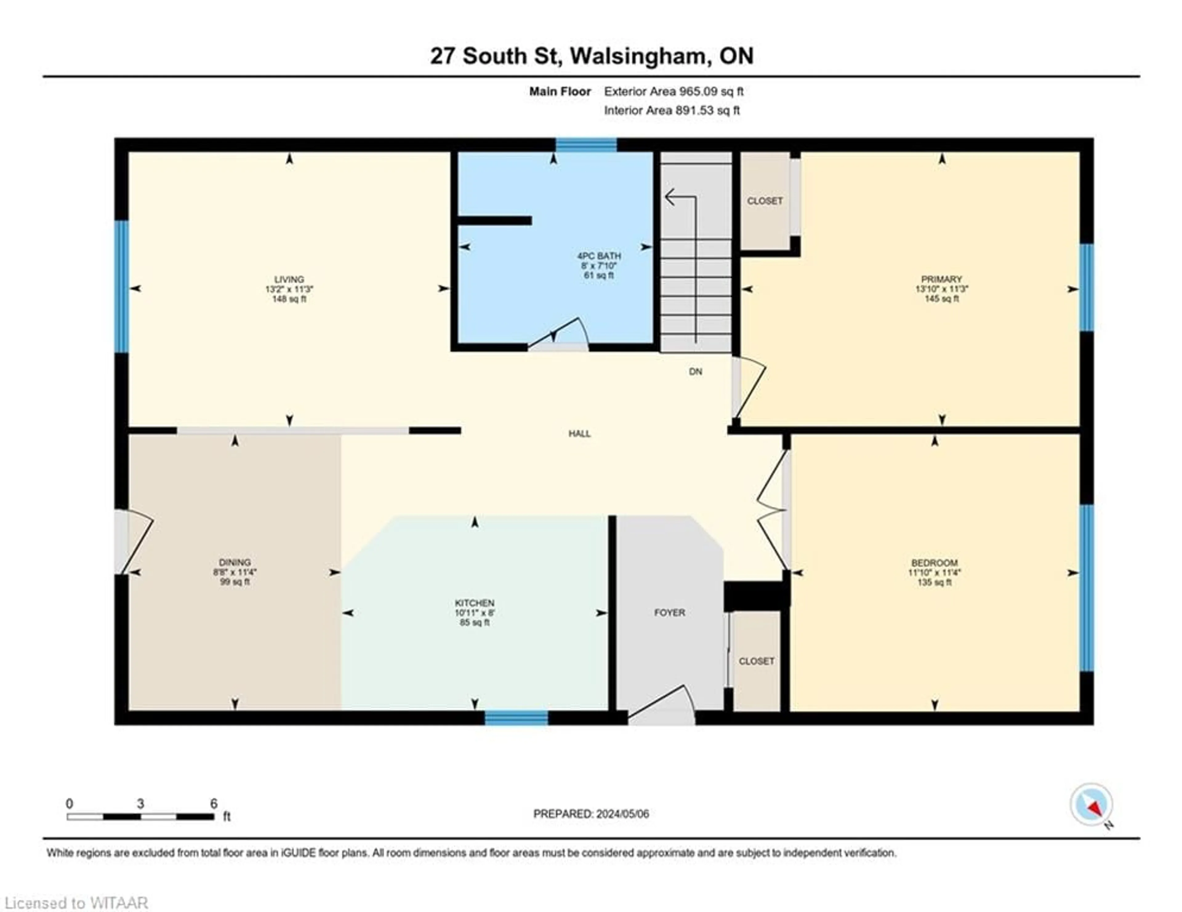Floor plan for 27 South St, Walsingham Ontario N0E 1X0