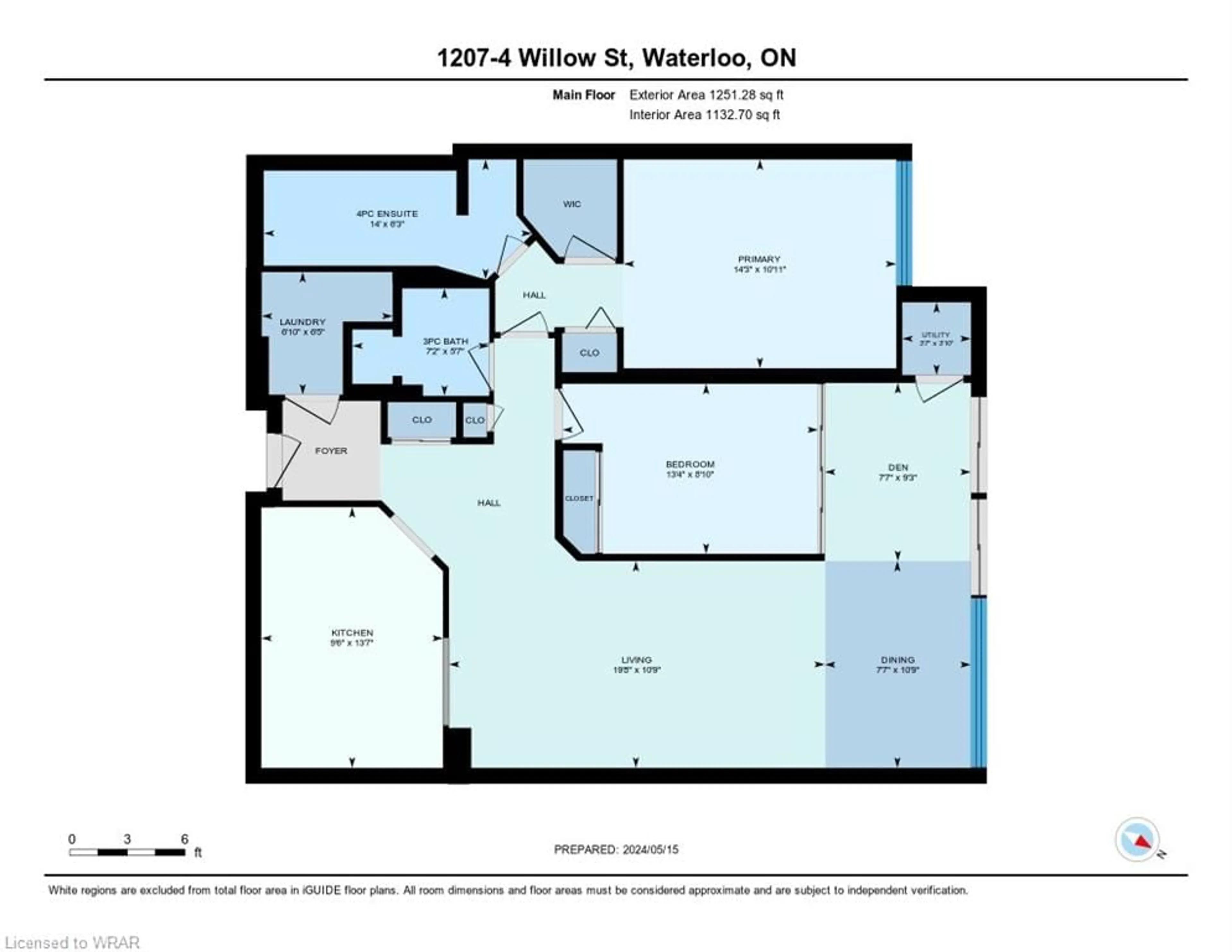 Floor plan for 4 Willow St #1207, Waterloo Ontario N2J 4S2