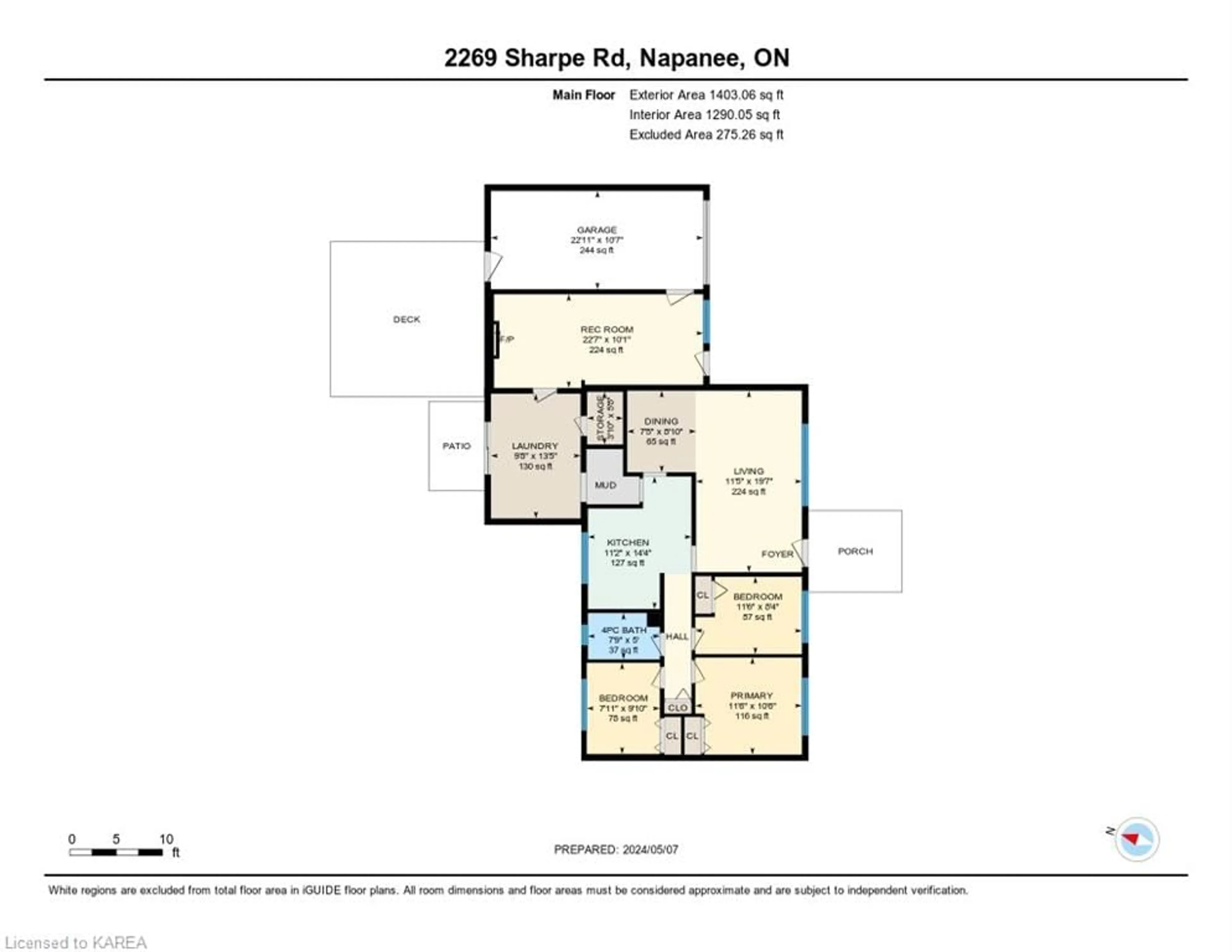 Floor plan for 2269 Sharpe Rd, Napanee Ontario K7R 3K6