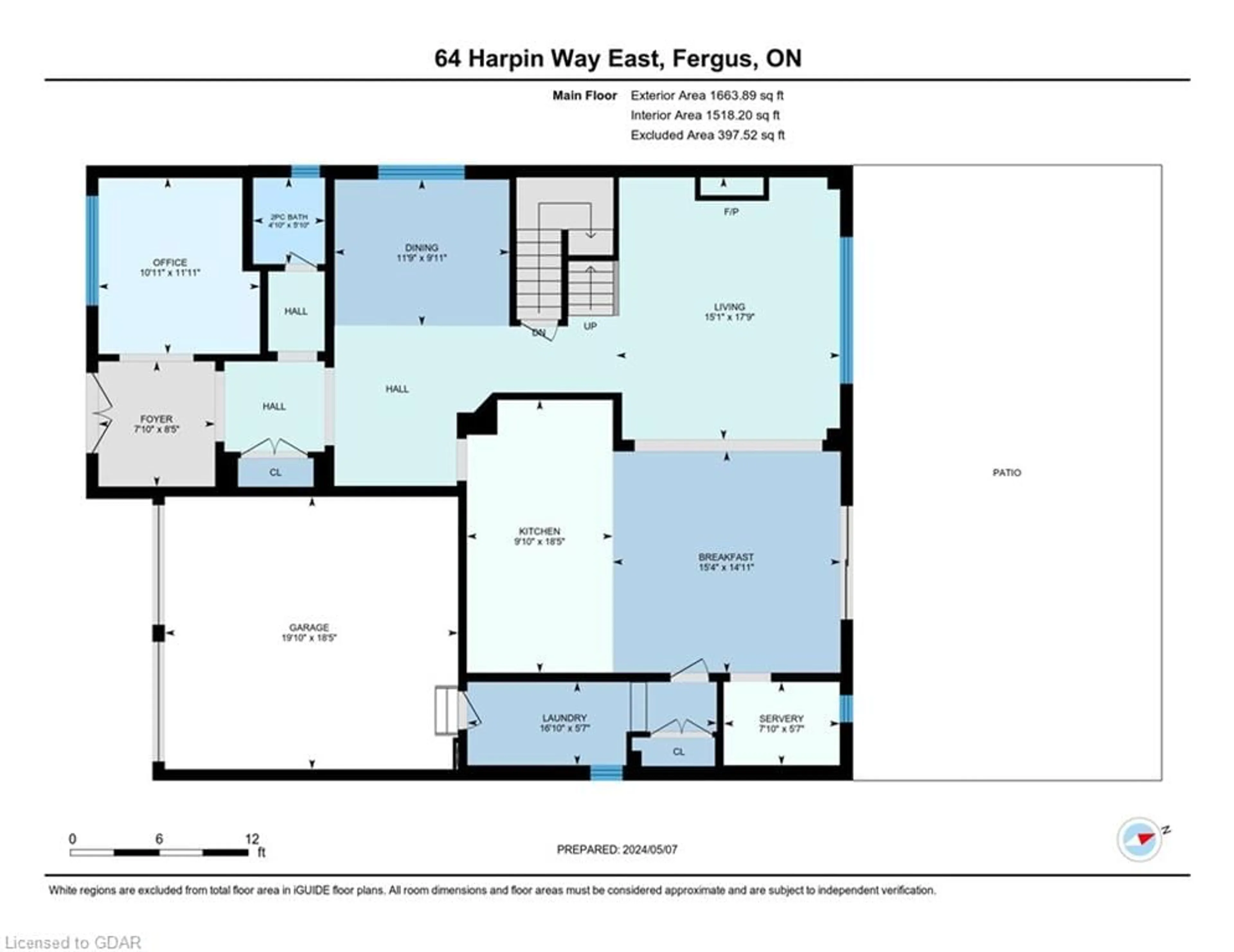 Floor plan for 64 Harpin Way, Fergus Ontario N1M 2W3