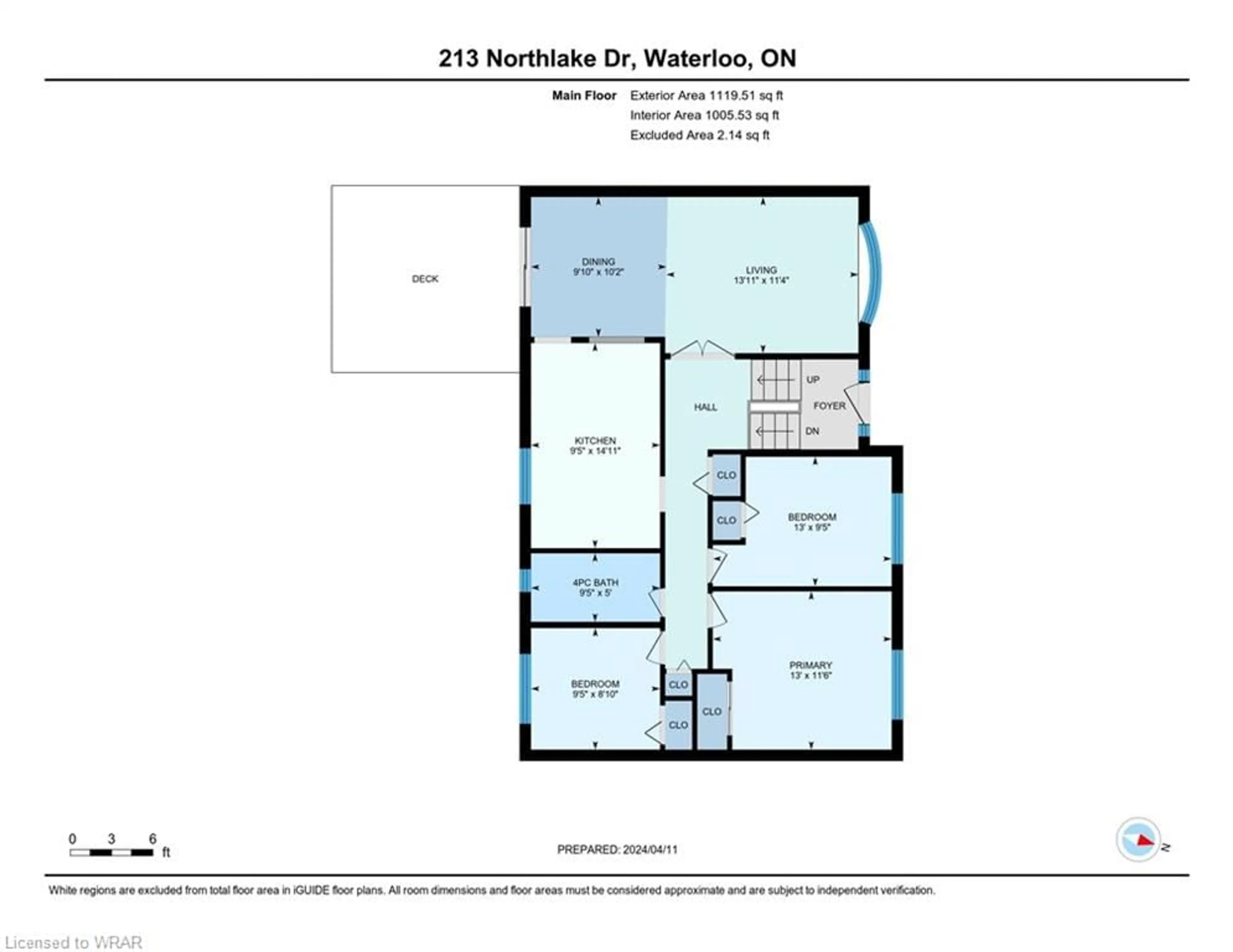 Floor plan for 213 Northlake Dr, Waterloo Ontario N2V 1A6