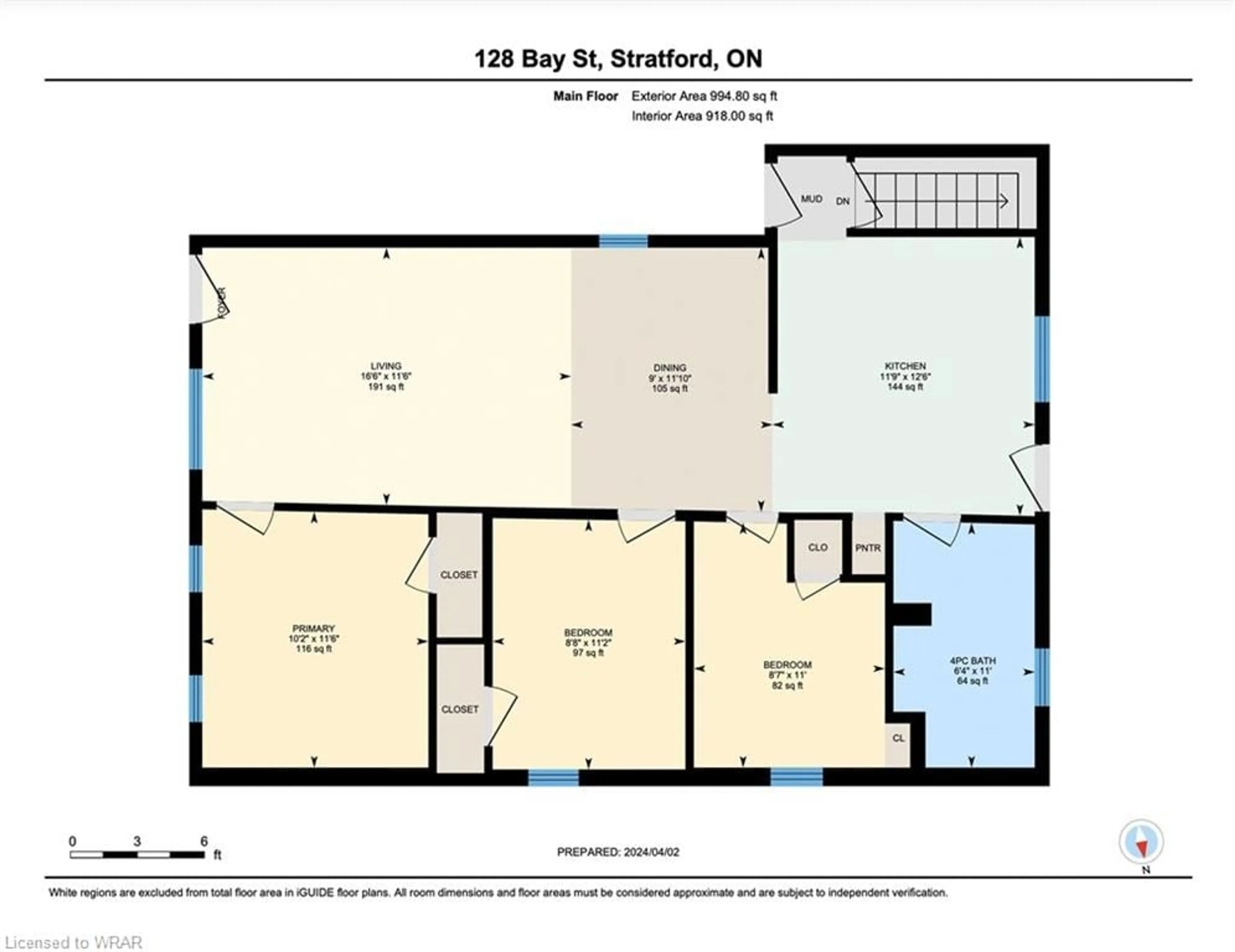 Floor plan for 128 Bay St, Stratford Ontario N5A 4K9