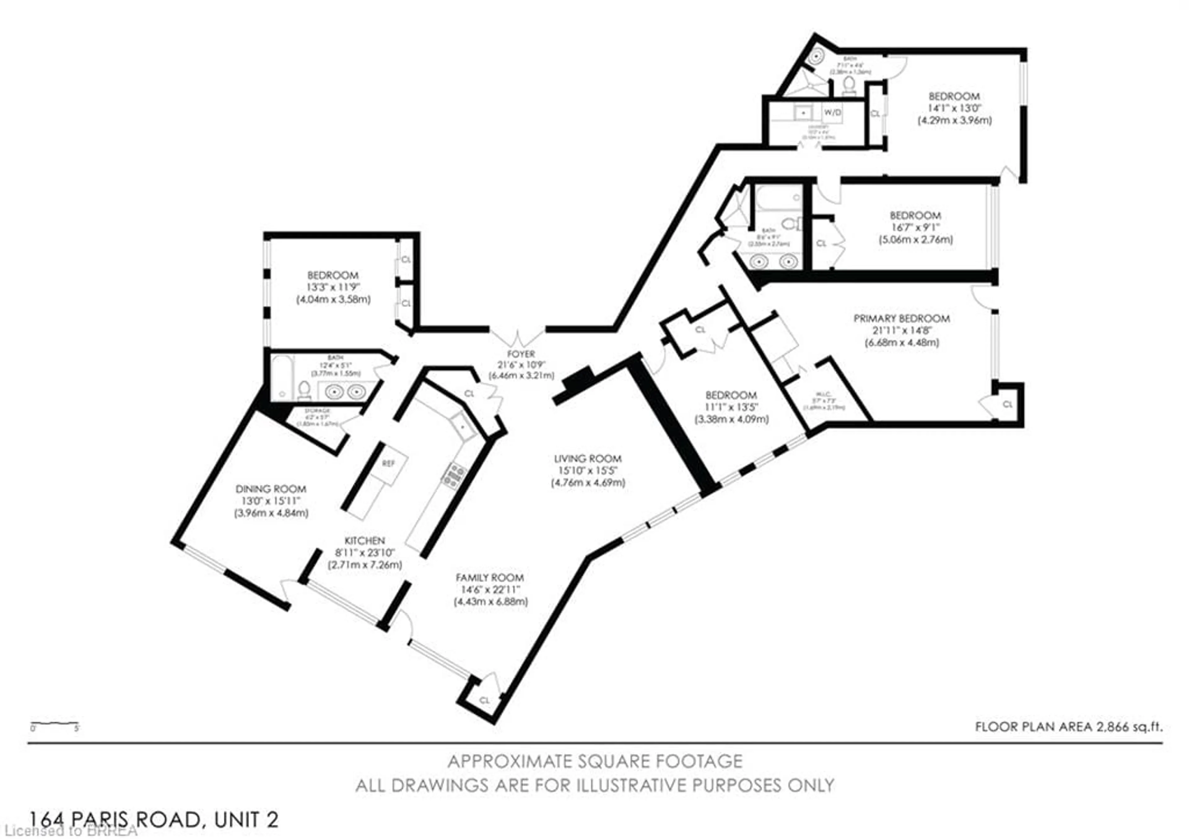 Floor plan for 164 Paris Rd #2, Brantford Ontario N3R 6M4