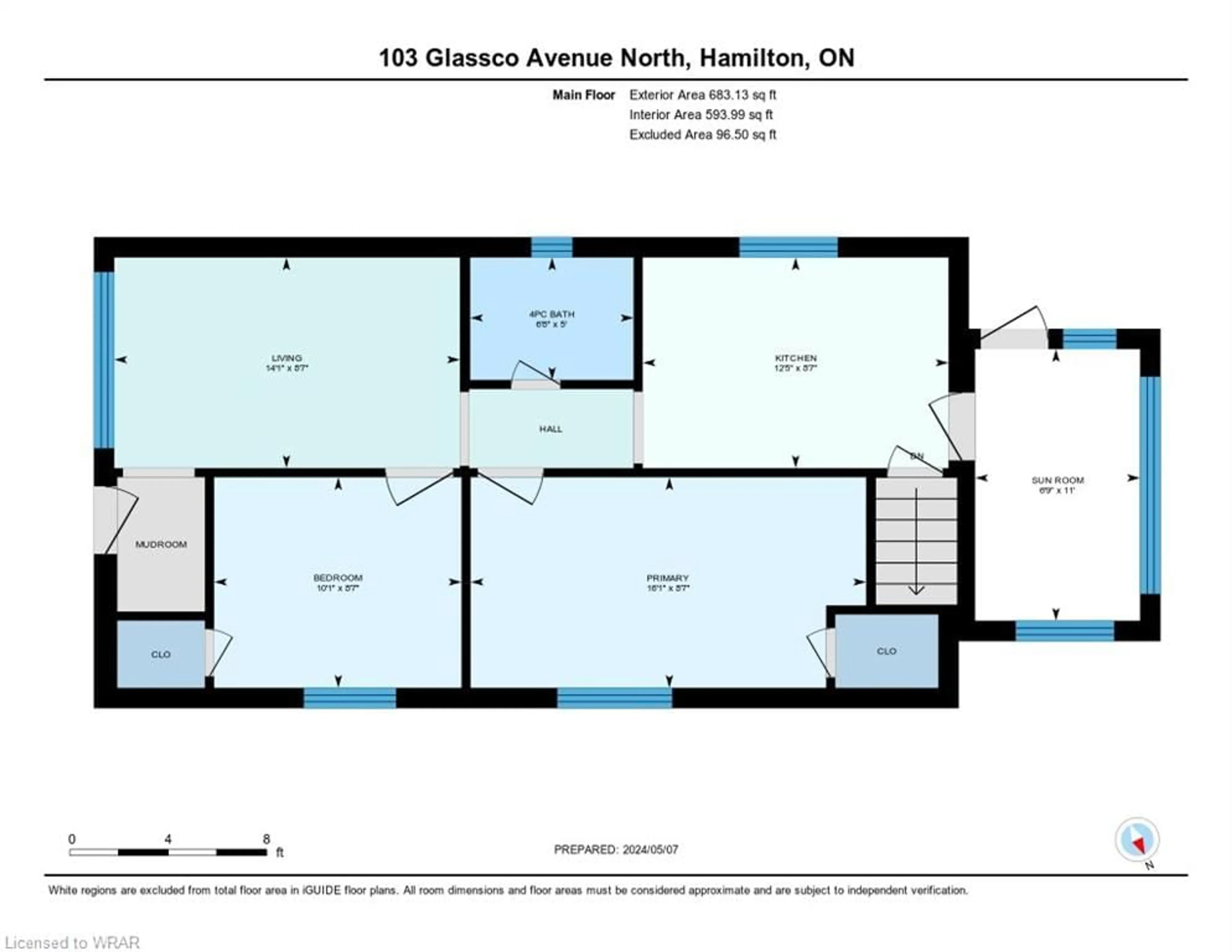 Floor plan for 103 Glassco Ave, Hamilton Ontario L8H 5Z8