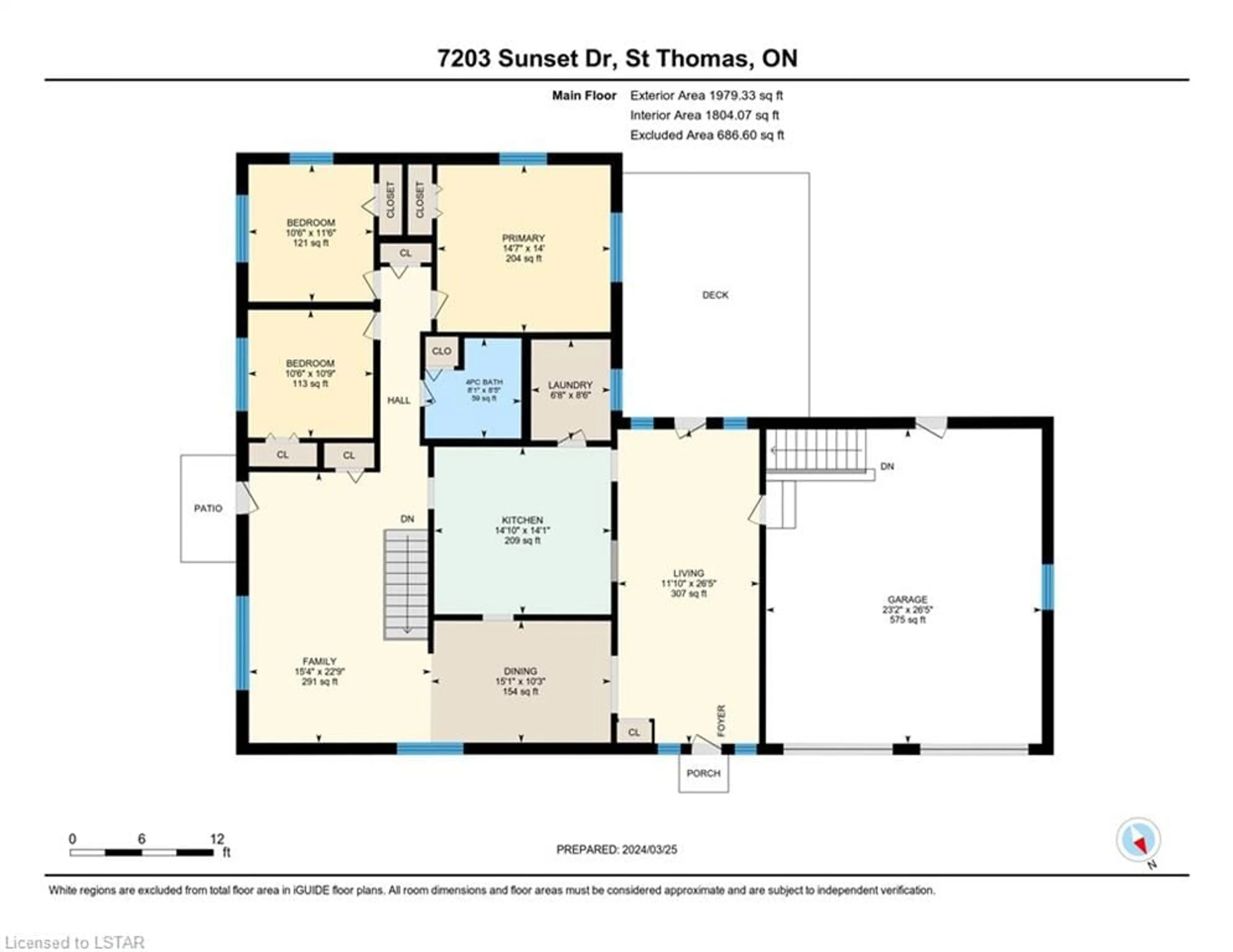 Floor plan for 7203 Sunset Rd, St. Thomas Ontario N5P 3S8