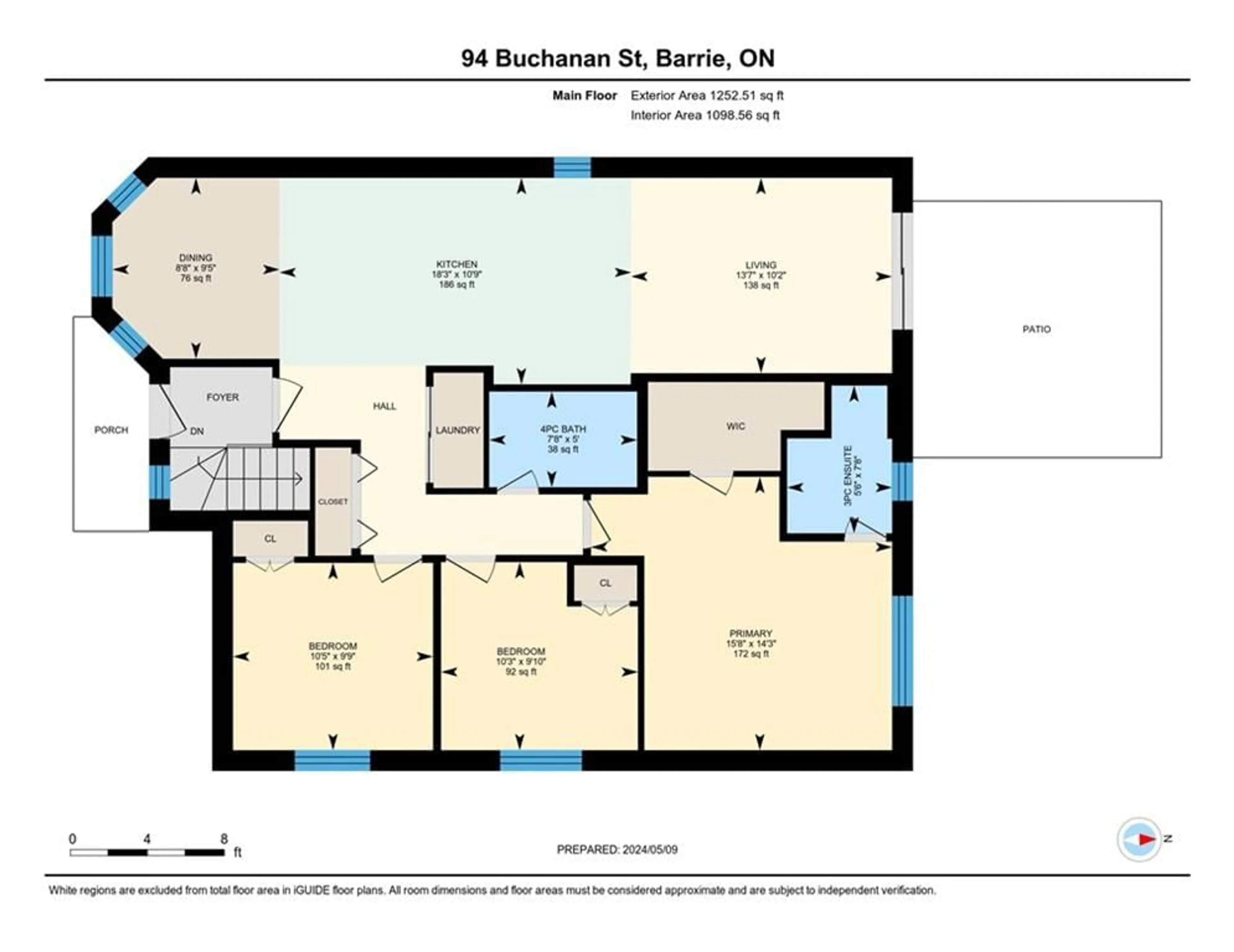 Floor plan for 94 Buchanan St, Barrie Ontario L4M 6B7