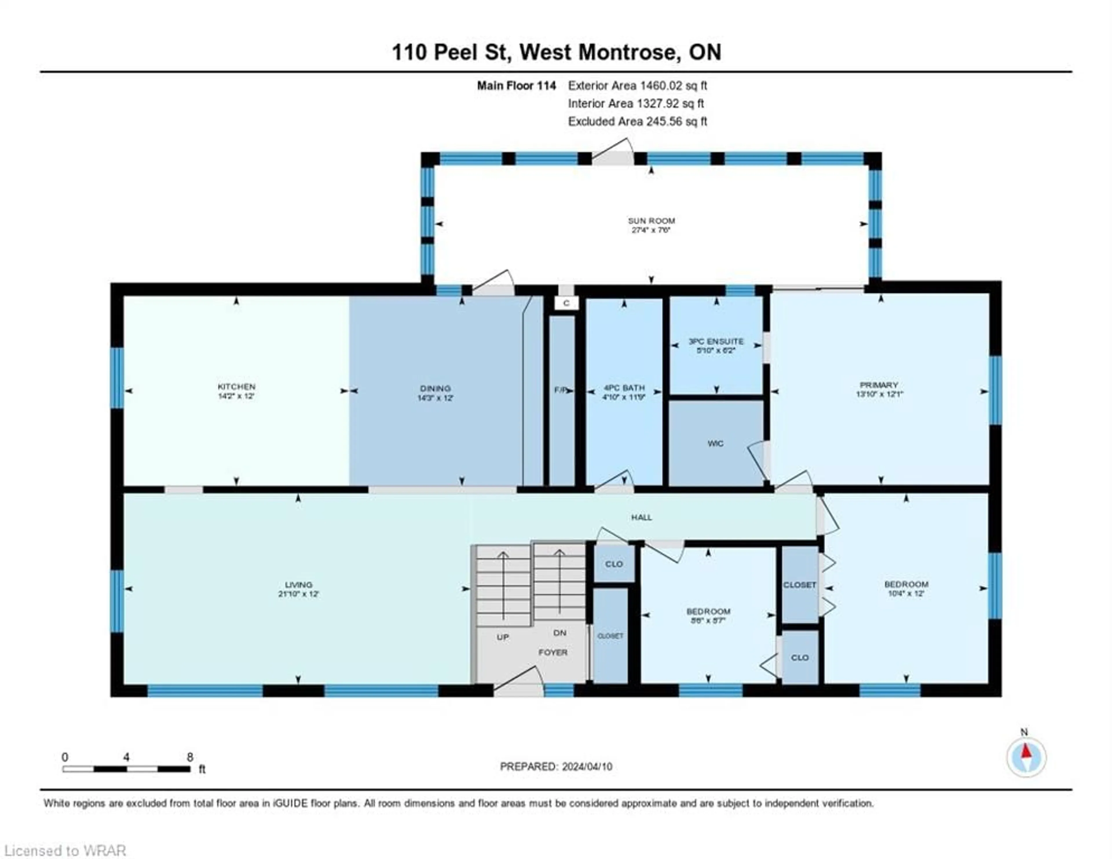 Floor plan for 110 Peel St, West Montrose Ontario N0B 2V0