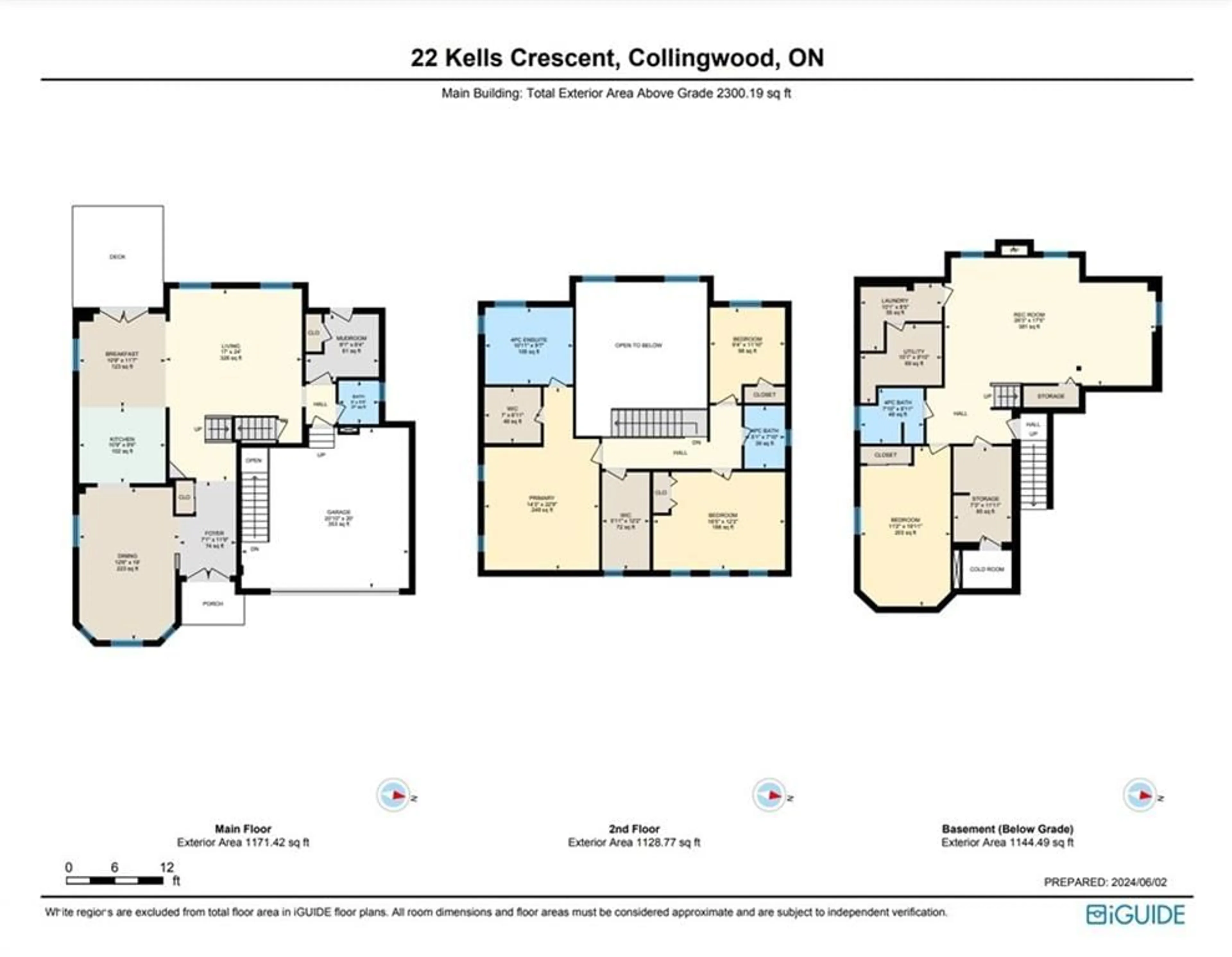 Floor plan for 22 Kells Cres, Collingwood Ontario L9Y 0A8