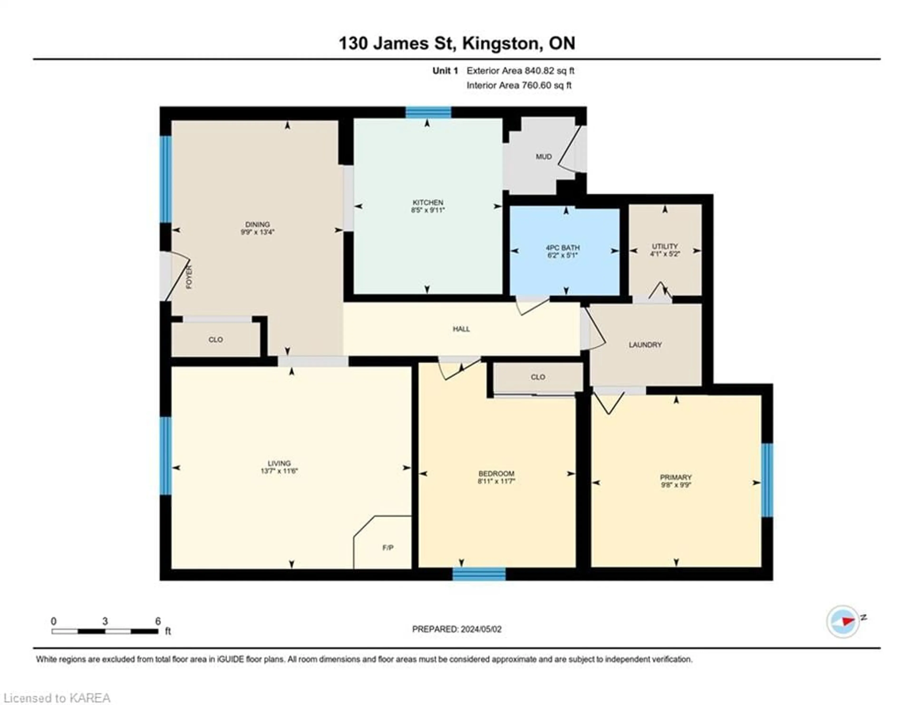 Floor plan for 130 James St, Kingston Ontario K7K 1Z4
