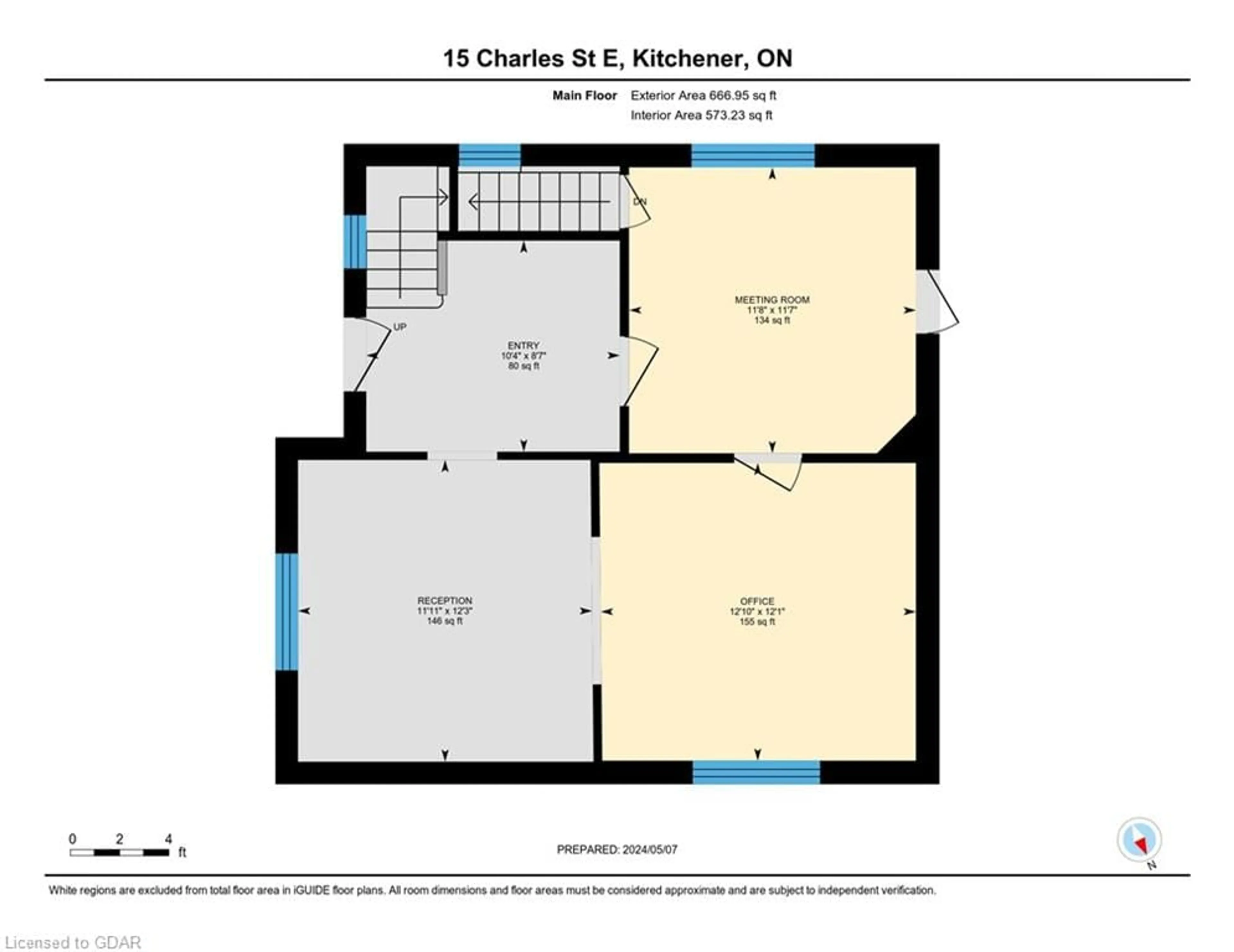 Floor plan for 15 Charles St, Kitchener Ontario N2G 2P3