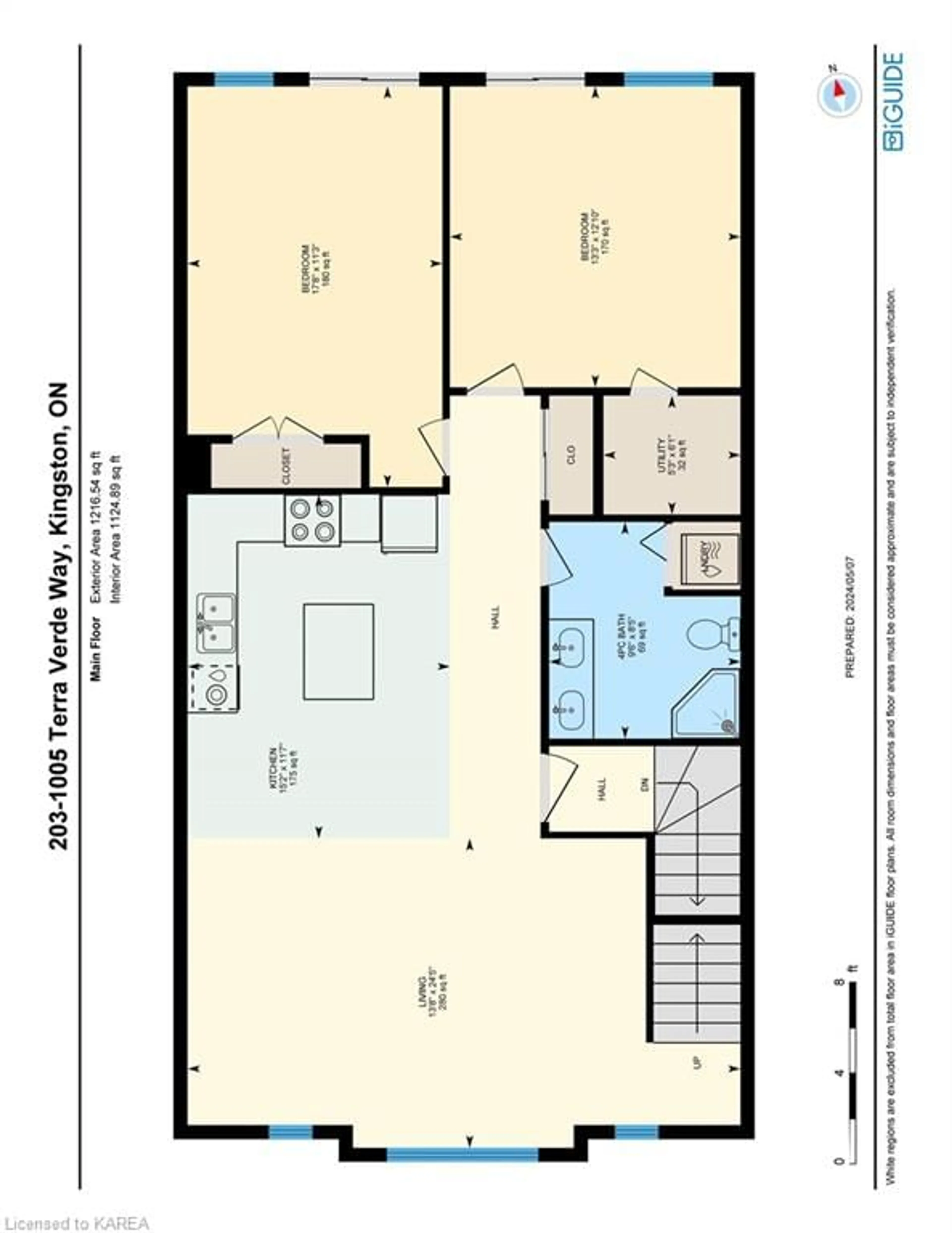 Floor plan for 1005 Terra Verde Way #203, Kingston Ontario K7P 0T8