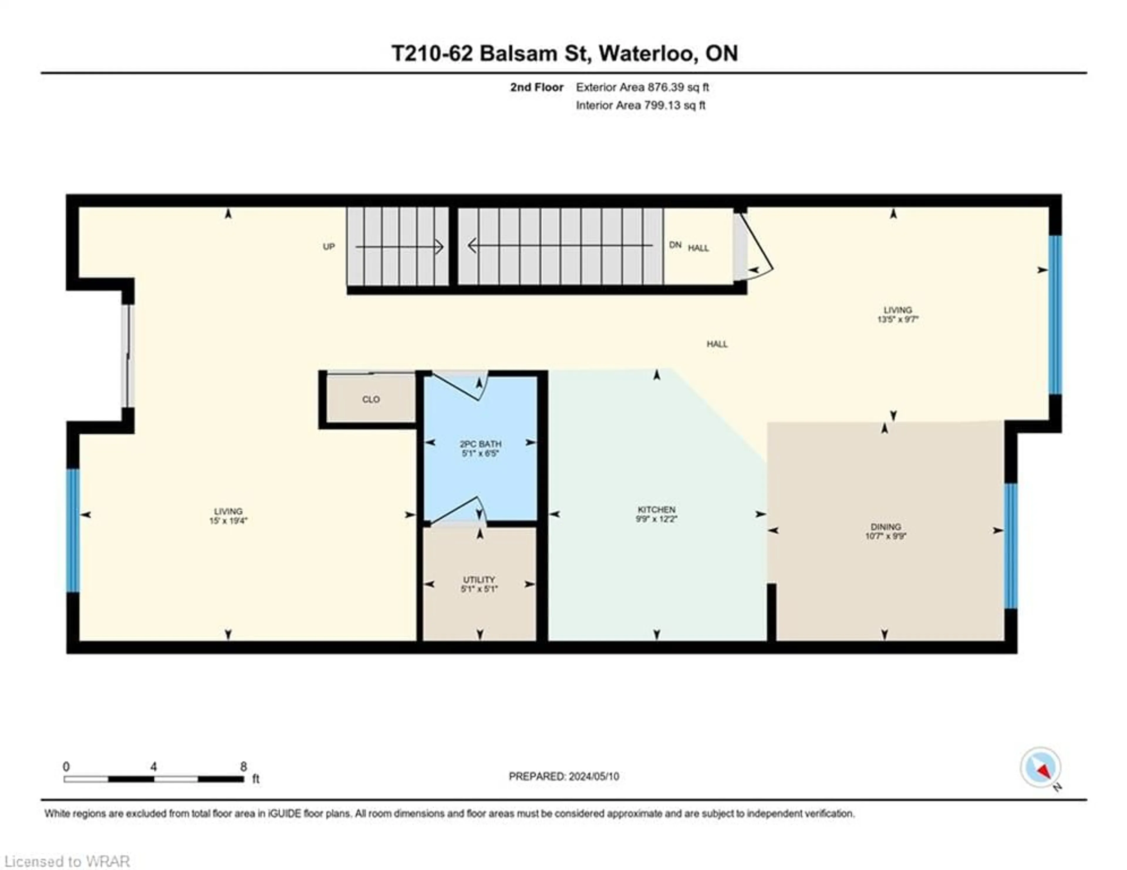 Floor plan for 62 Balsam St #T210, Waterloo Ontario N2L 3H2