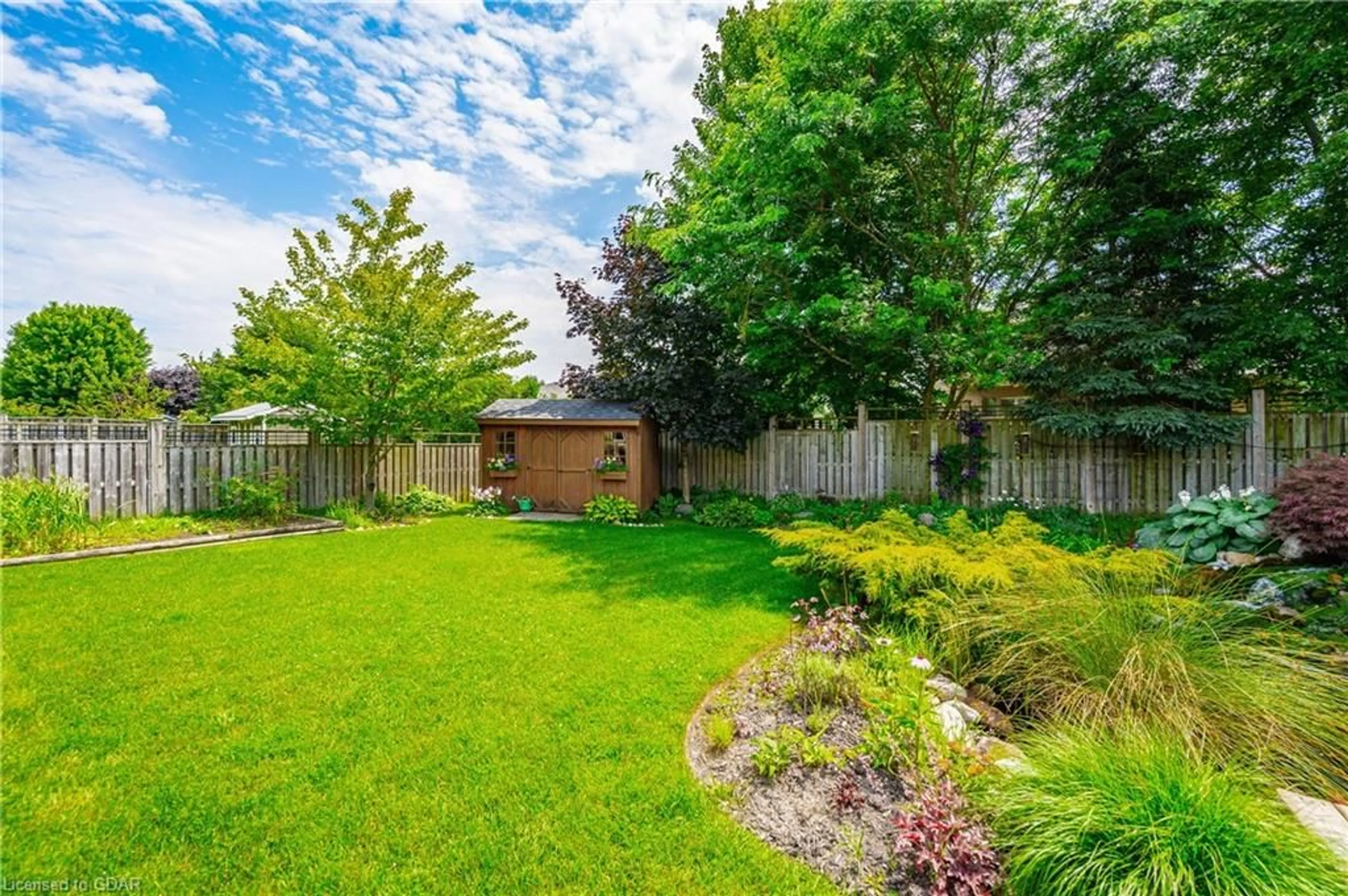 Fenced yard for 75 Walser Street, Elora Ontario N0B 1S0