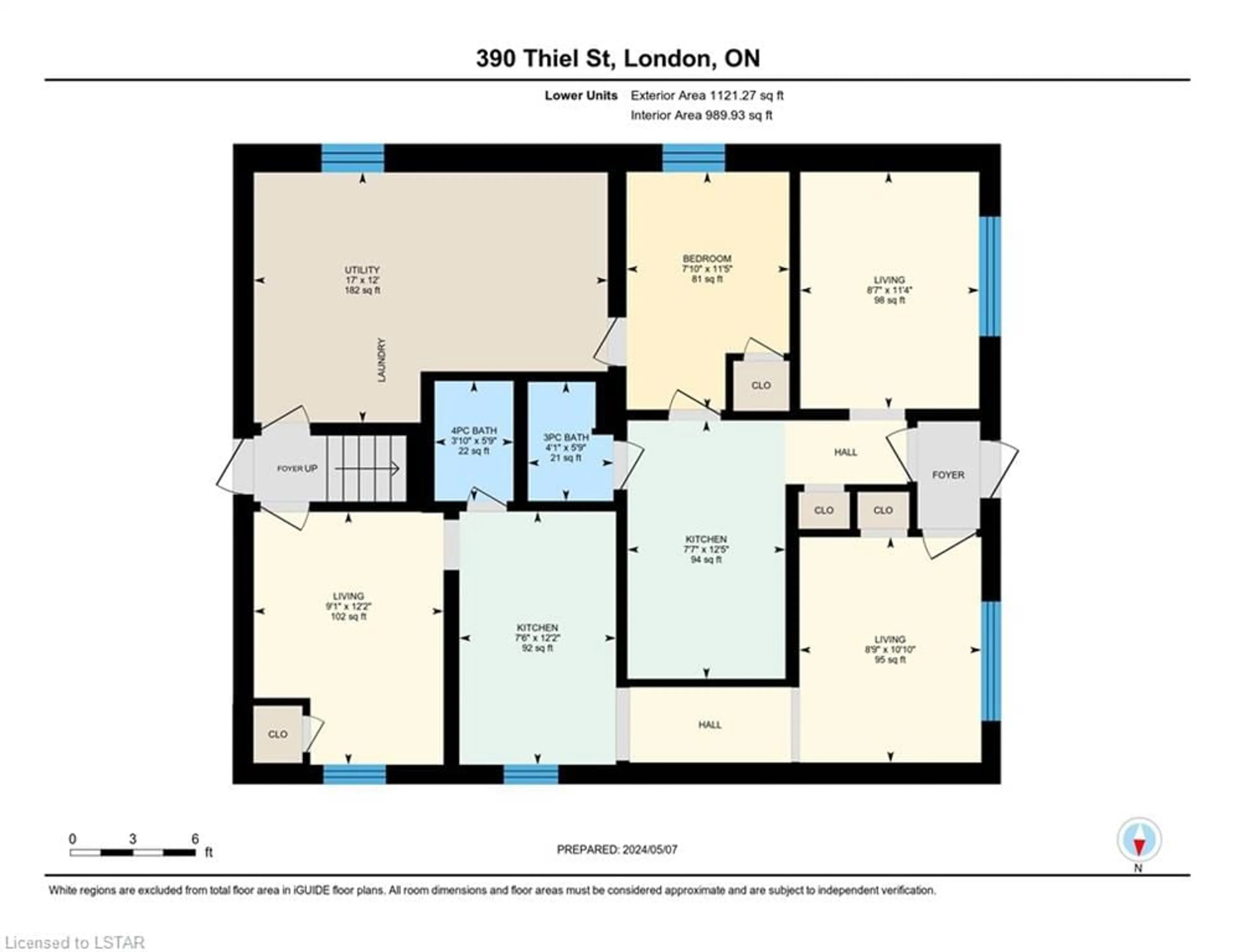 Floor plan for 390 Thiel St, London Ontario N5W 4P8