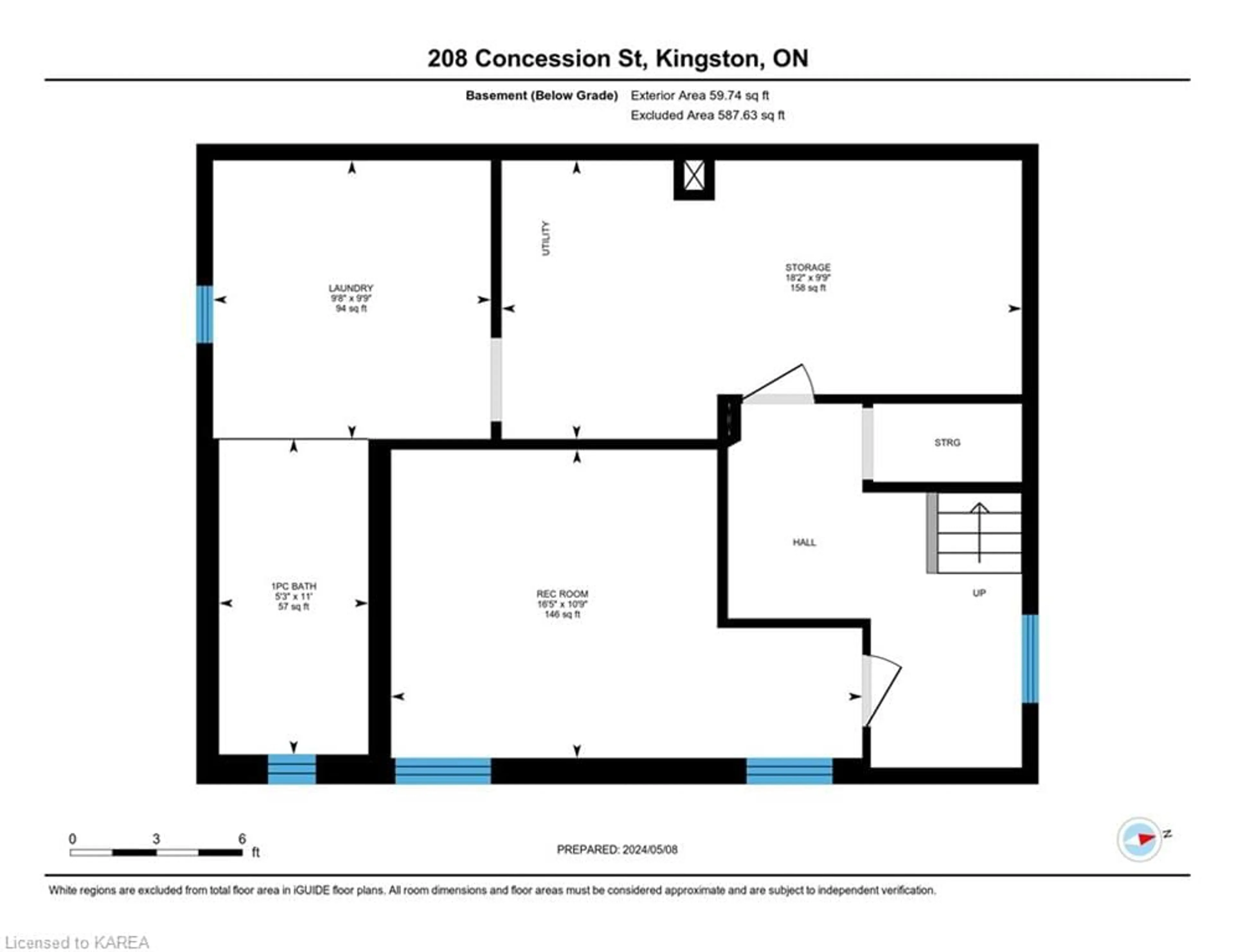 Floor plan for 208 Concession St, Kingston Ontario K7K 2B5