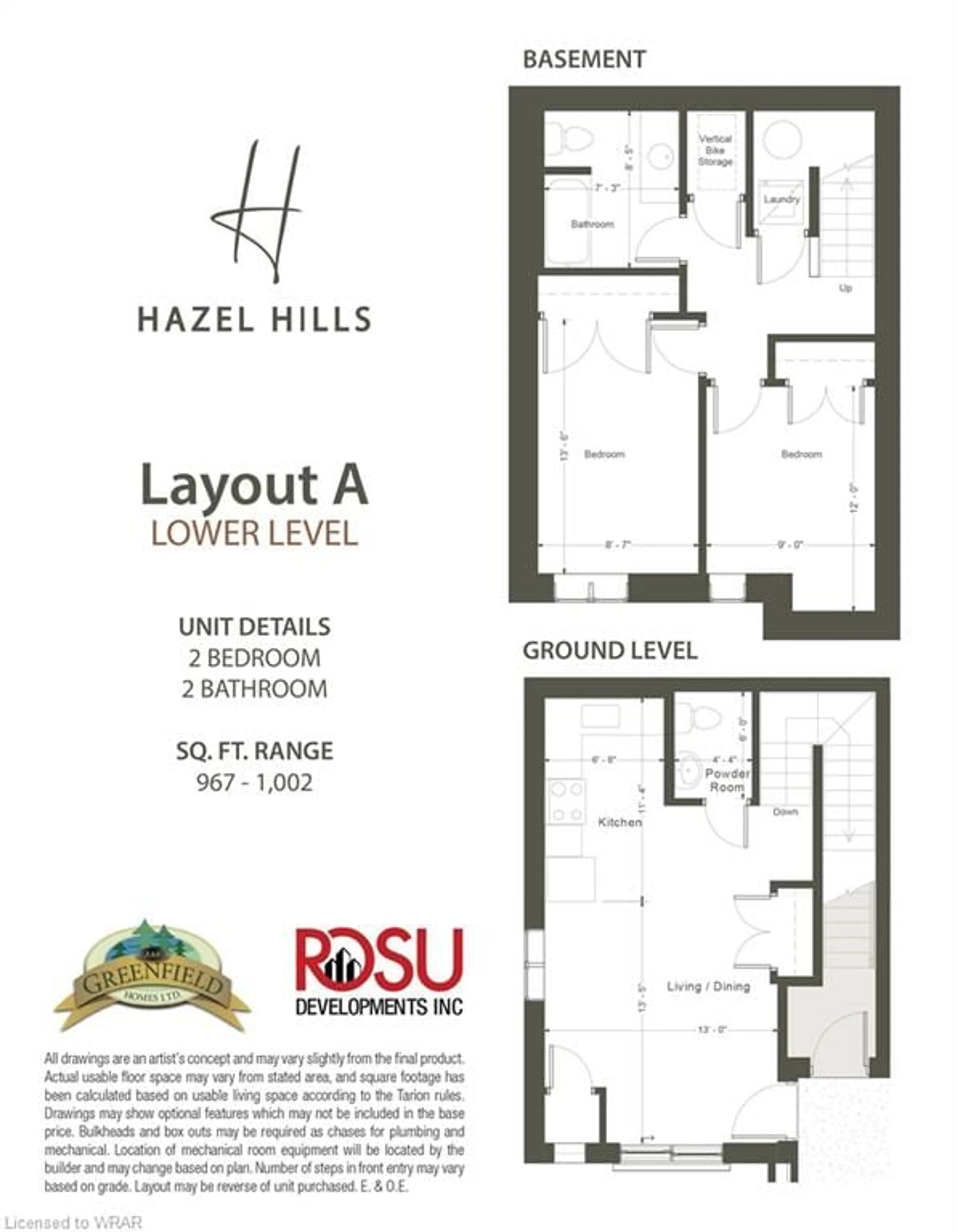 Floor plan for 42 Hazelglen Dr #1, Kitchener Ontario N2M 2E2