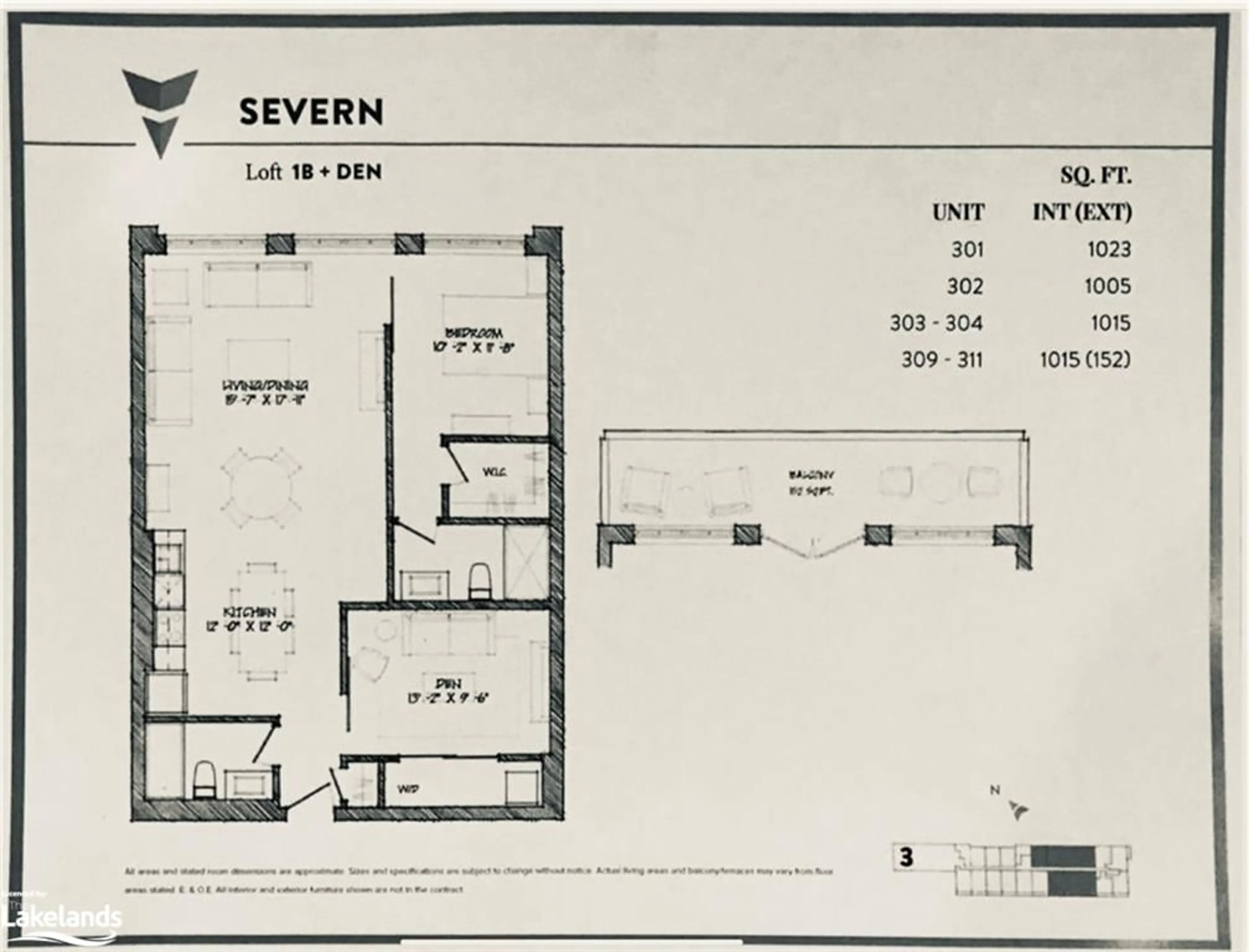 Floor plan for 21 Matchedash St #309, Orillia Ontario L3V 4W4