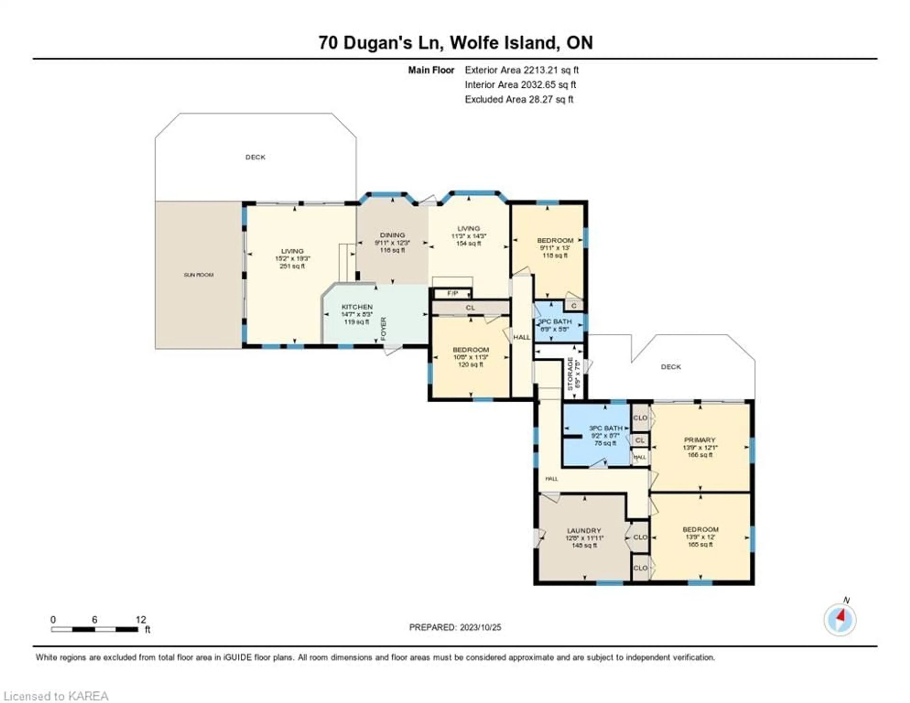 Floor plan for 70 Dugan's Lane, Wolfe Island Ontario K0H 2Y0