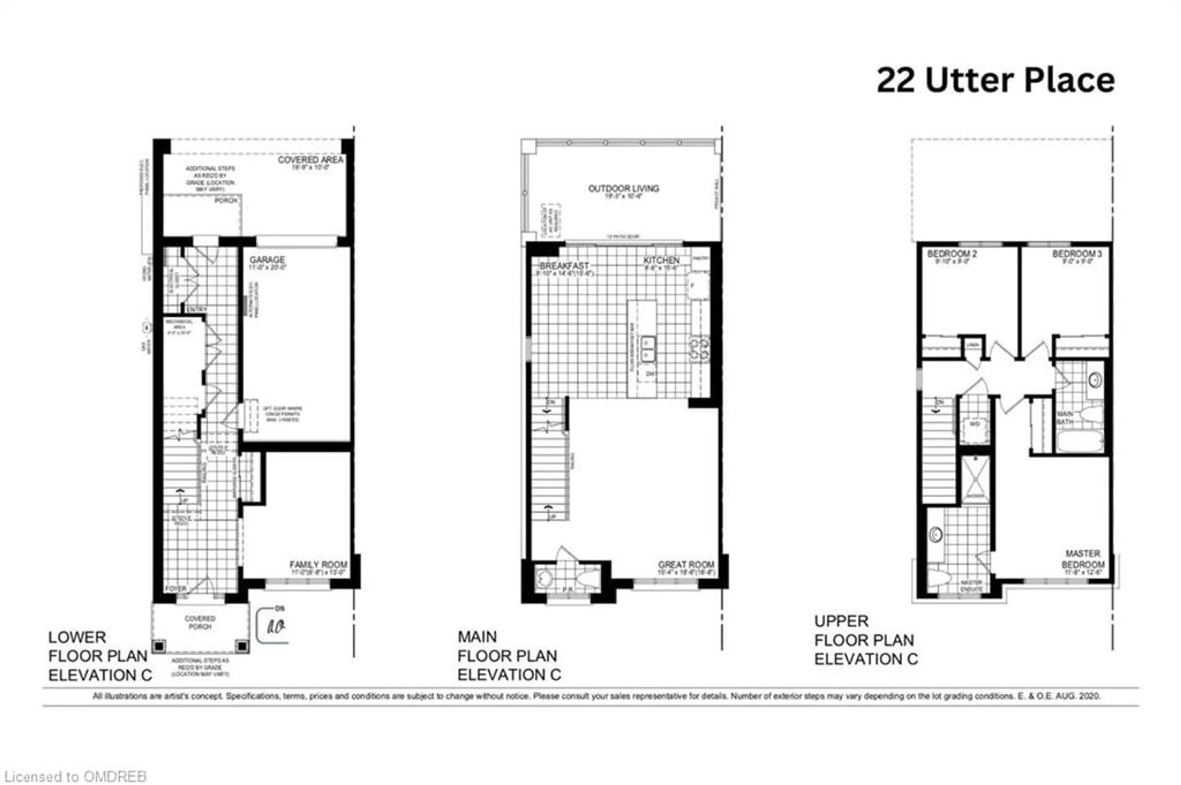 Floor plan for 22 Utter Pl, Stoney Creek Ontario L8J 2V5