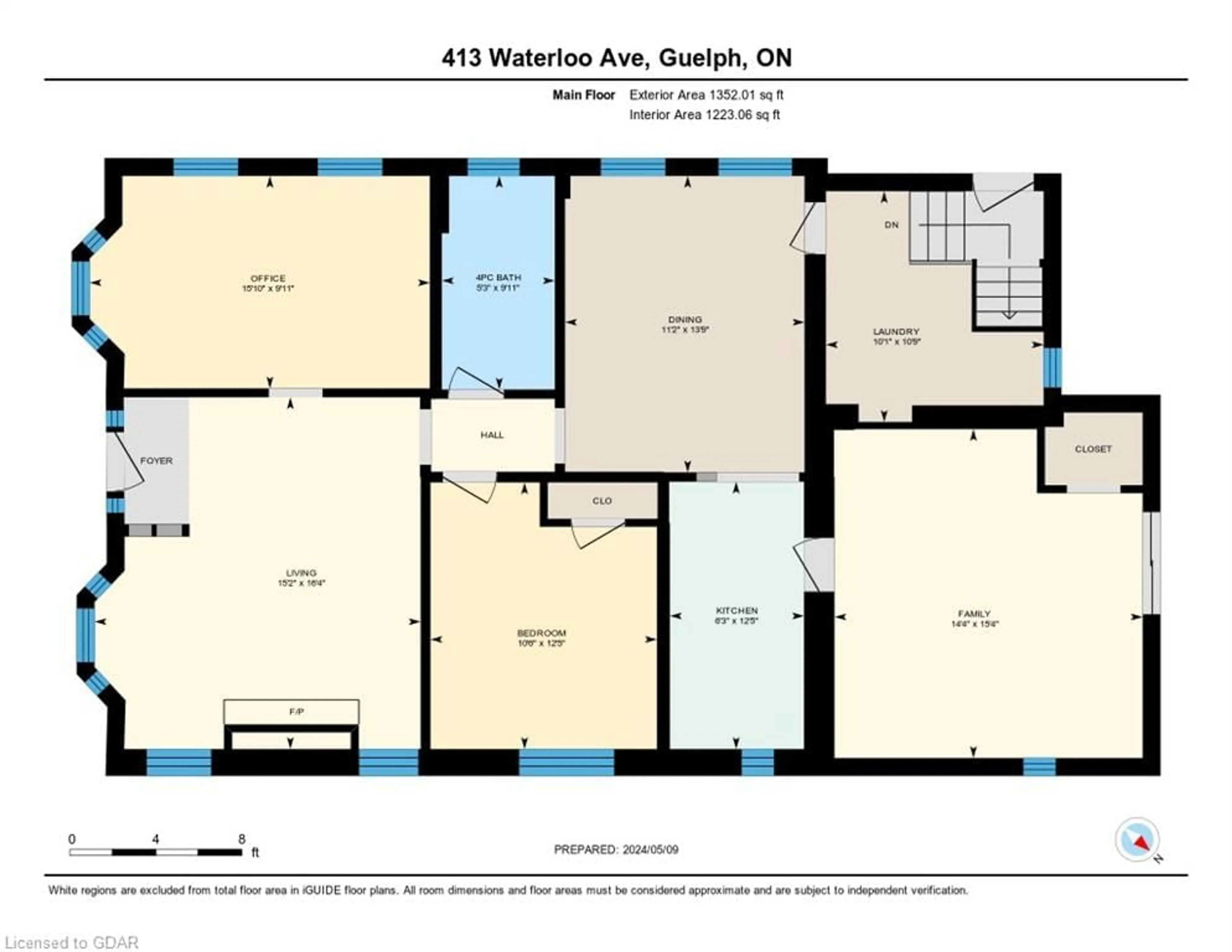 Floor plan for 413 Waterloo Ave, Guelph Ontario N1H 3K3